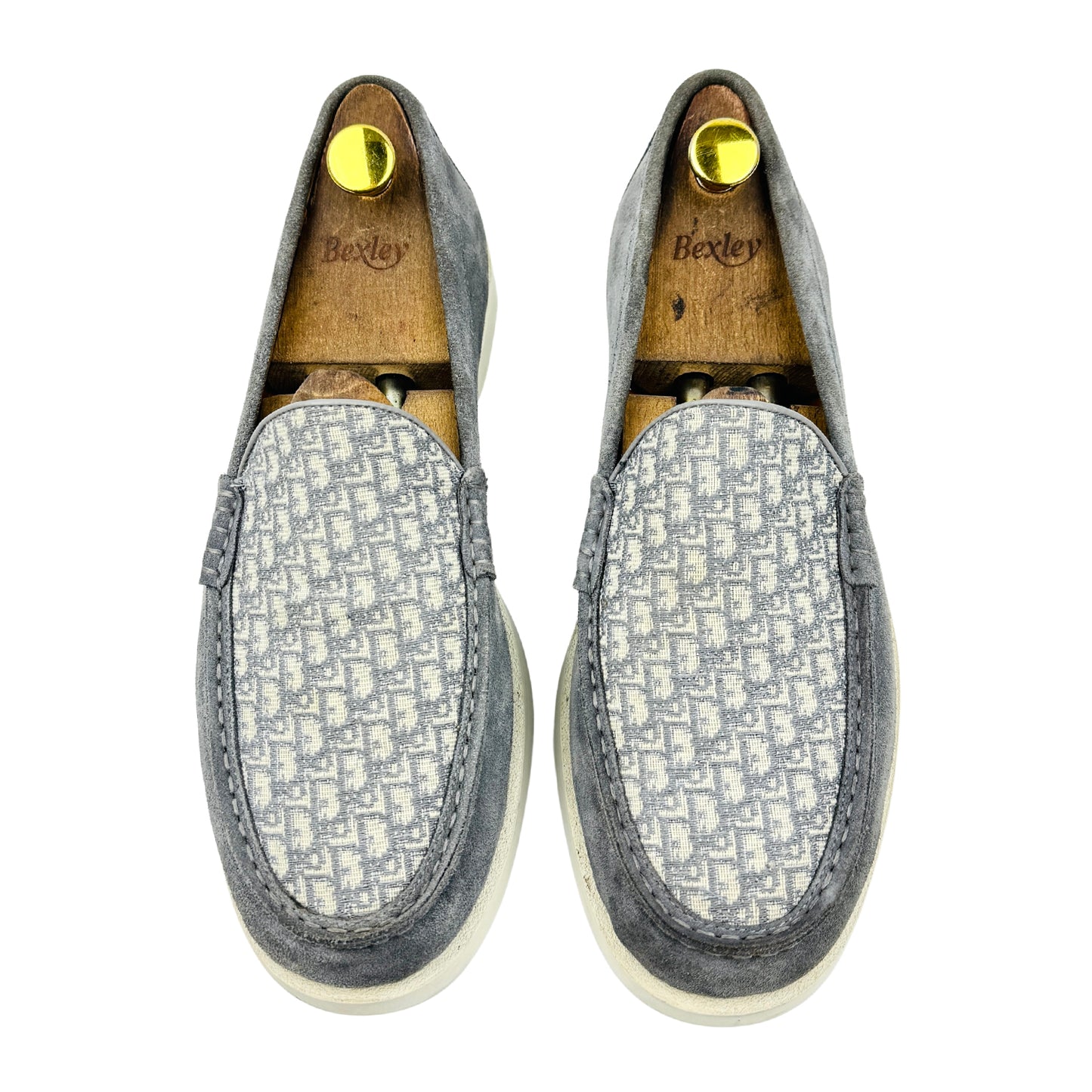 Dior Men's Granville Grey Suede Loafers (Size 42.5)