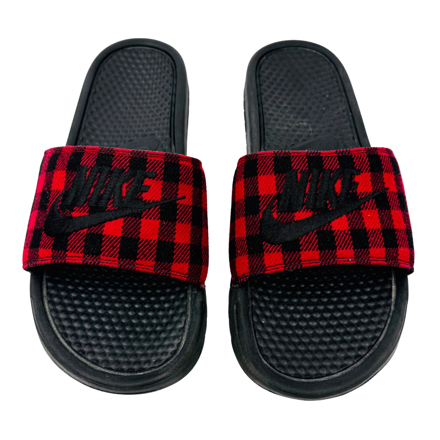 Front image of Nike Benassi JDI Se Txt 1 Men's Slippers (Size 46) - Ck0986-002