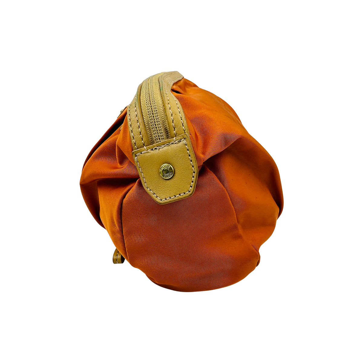 TUMI Bright Orange Nylon Cosmetic Pouch
