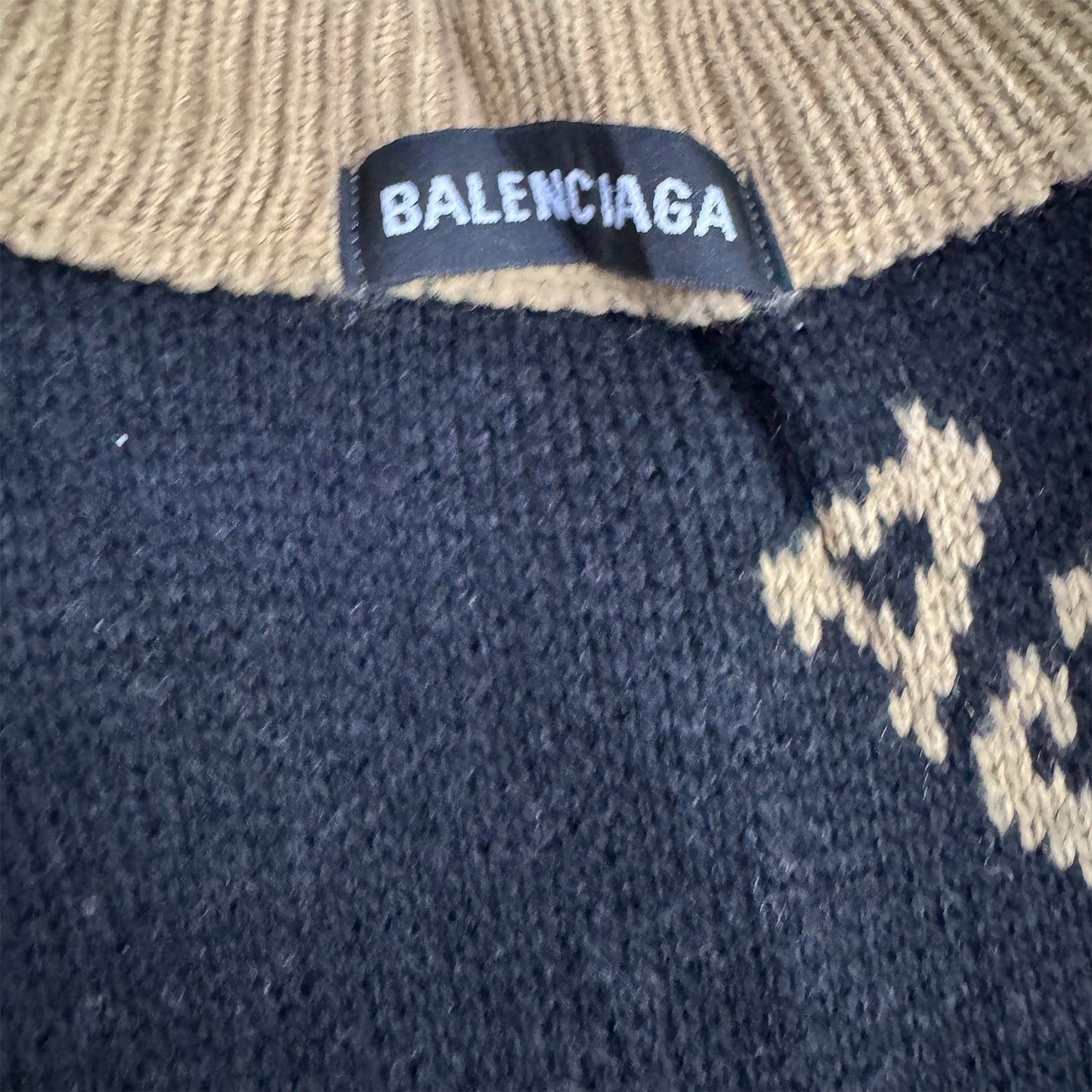 Balenciaga Allover Logo Crewneck Sweater (Size Small)