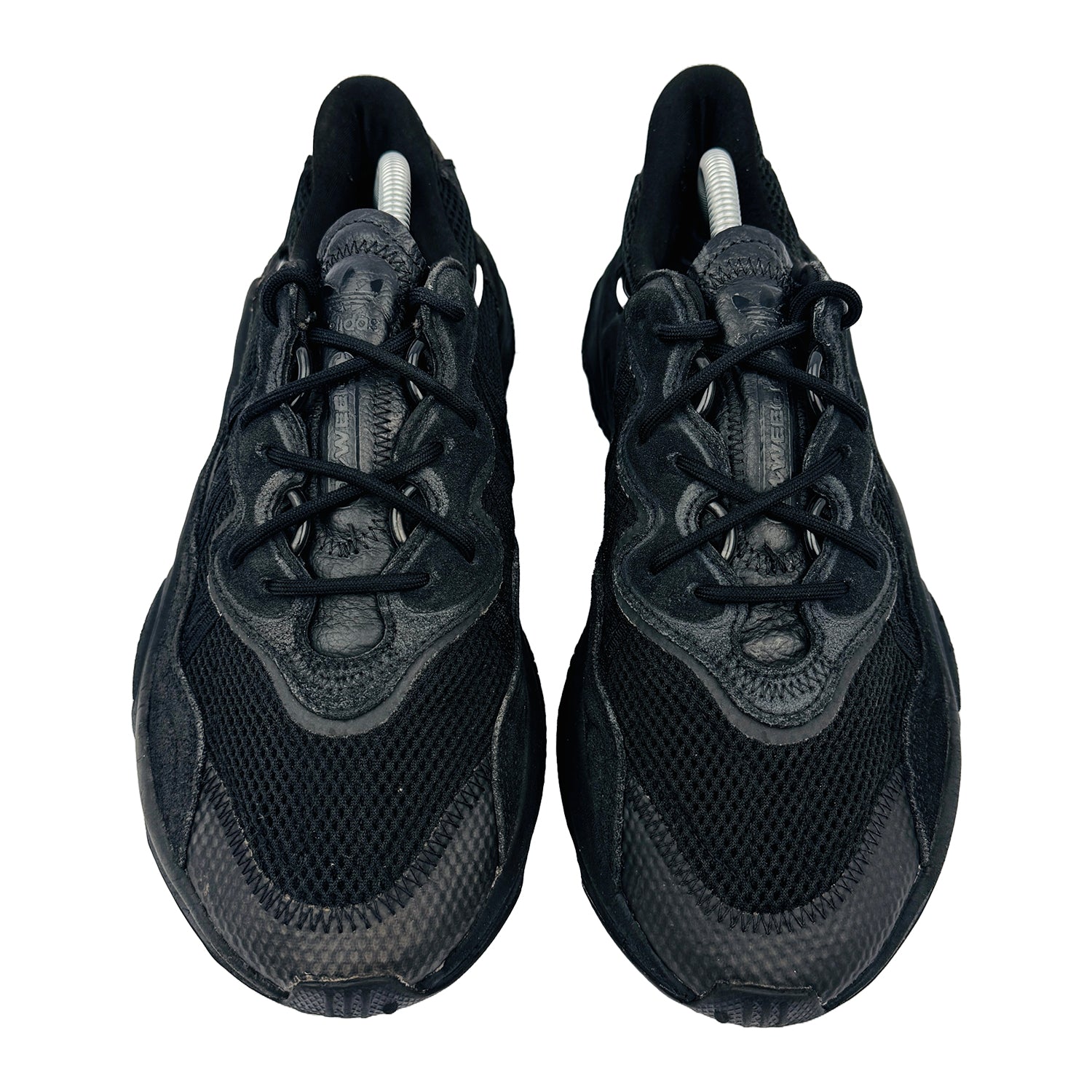 Front image of Adidas Men's Black Ozweego Sneakers (Size 43.5) - EE6999