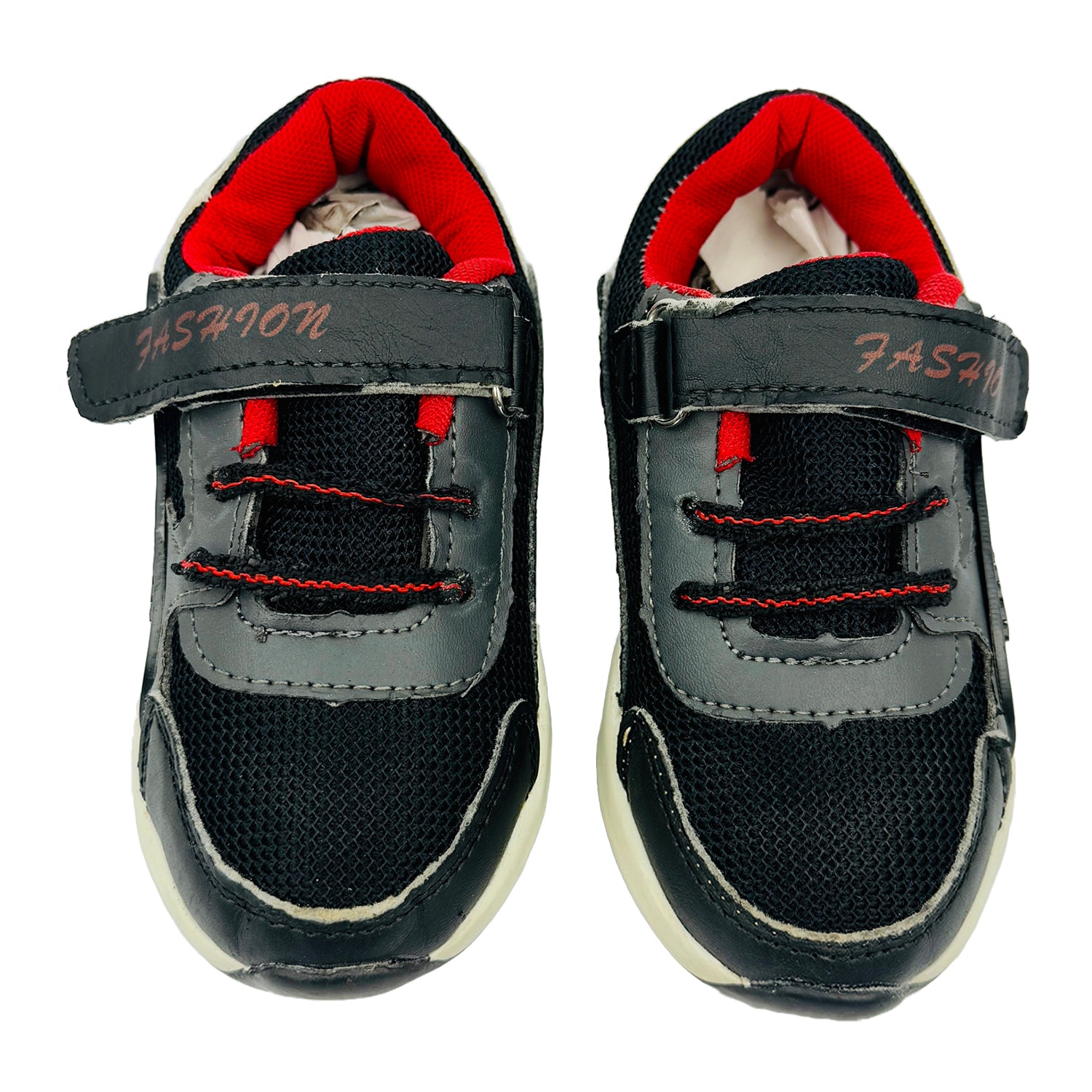 Front image of Fila Kid's Black Fashion Shoes (Size 27)
