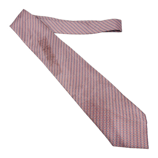 Christian Dior Pink 'Woven Pattern' Tie (Size Regular)