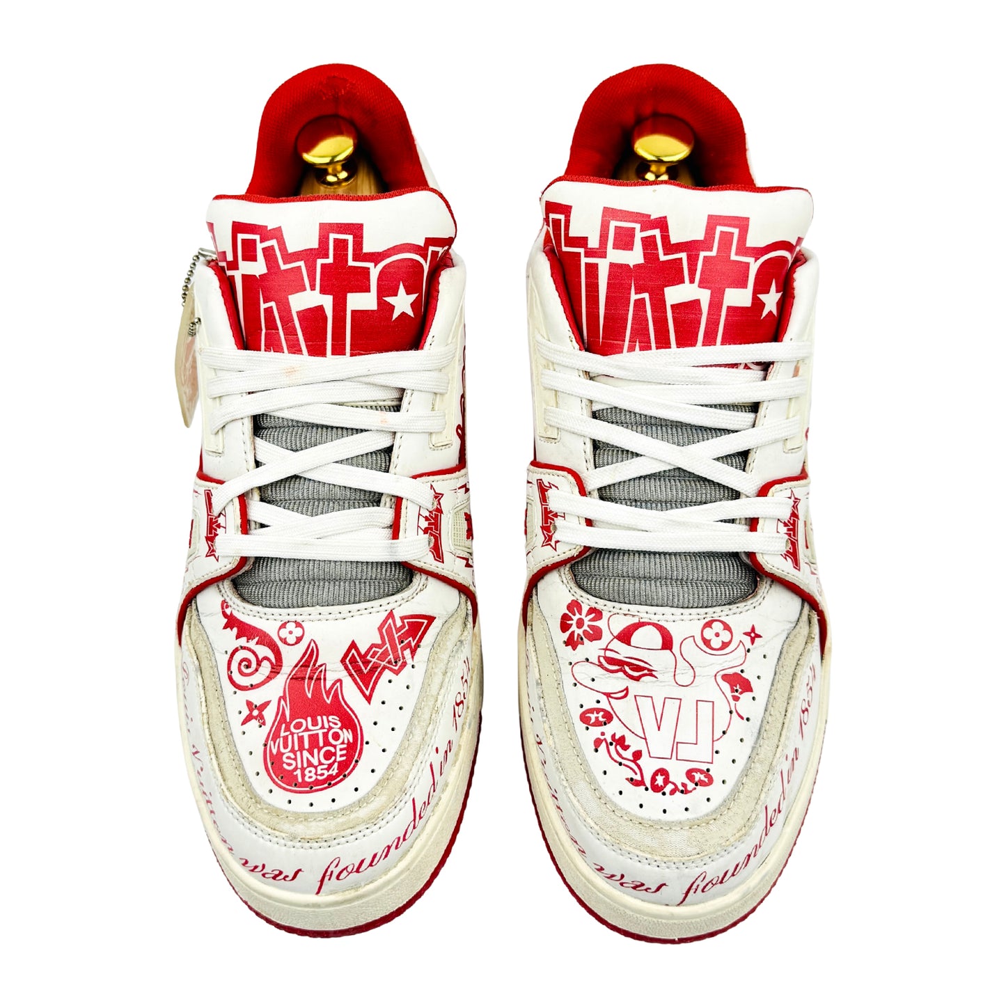 Louis Vuitton LV Trainer 'Red Graffiti' Sneakers (Size 42.5) - 1ACELL