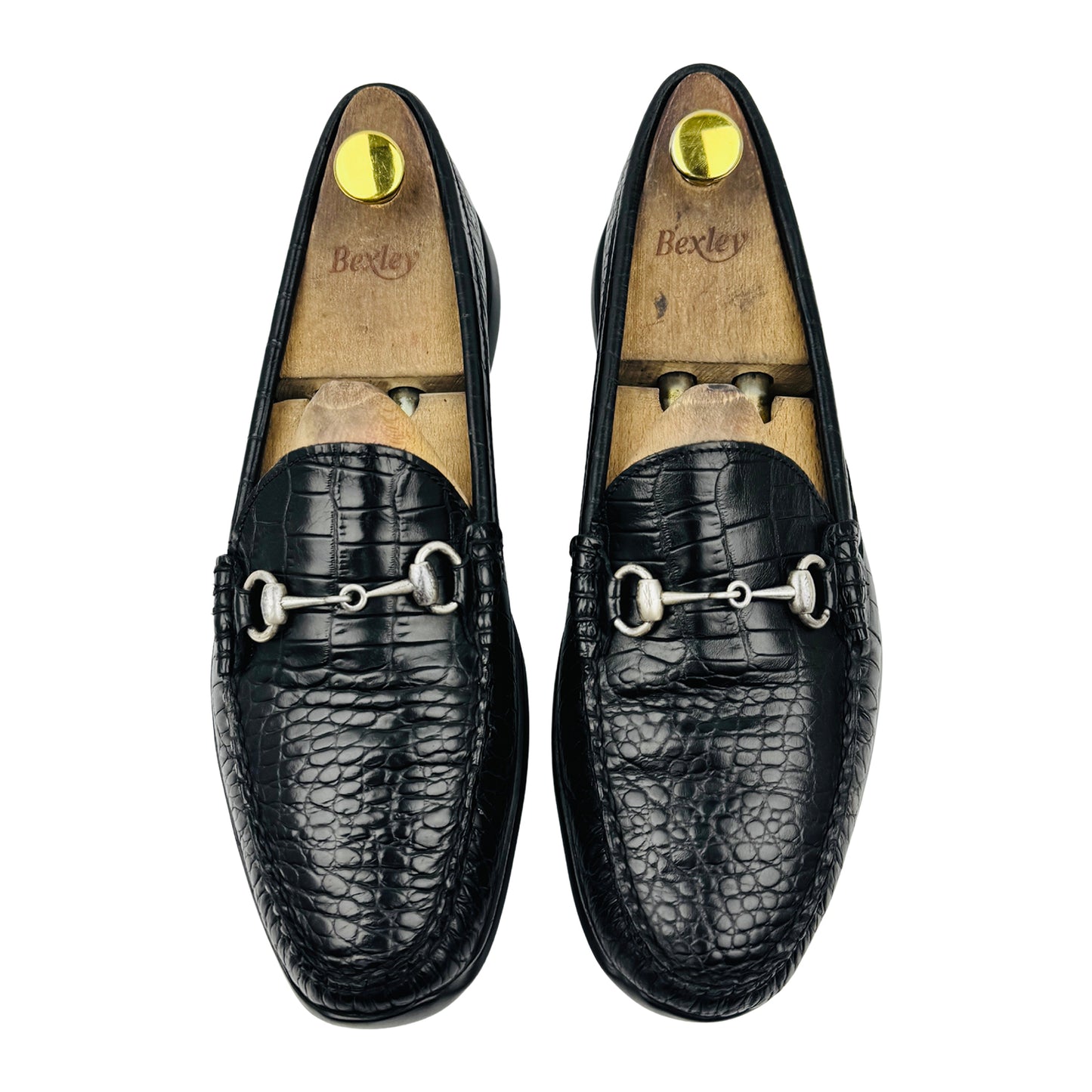 Allen Edmonds Grand Cayman Croc Embossed Loafers (Size 44) - 42110