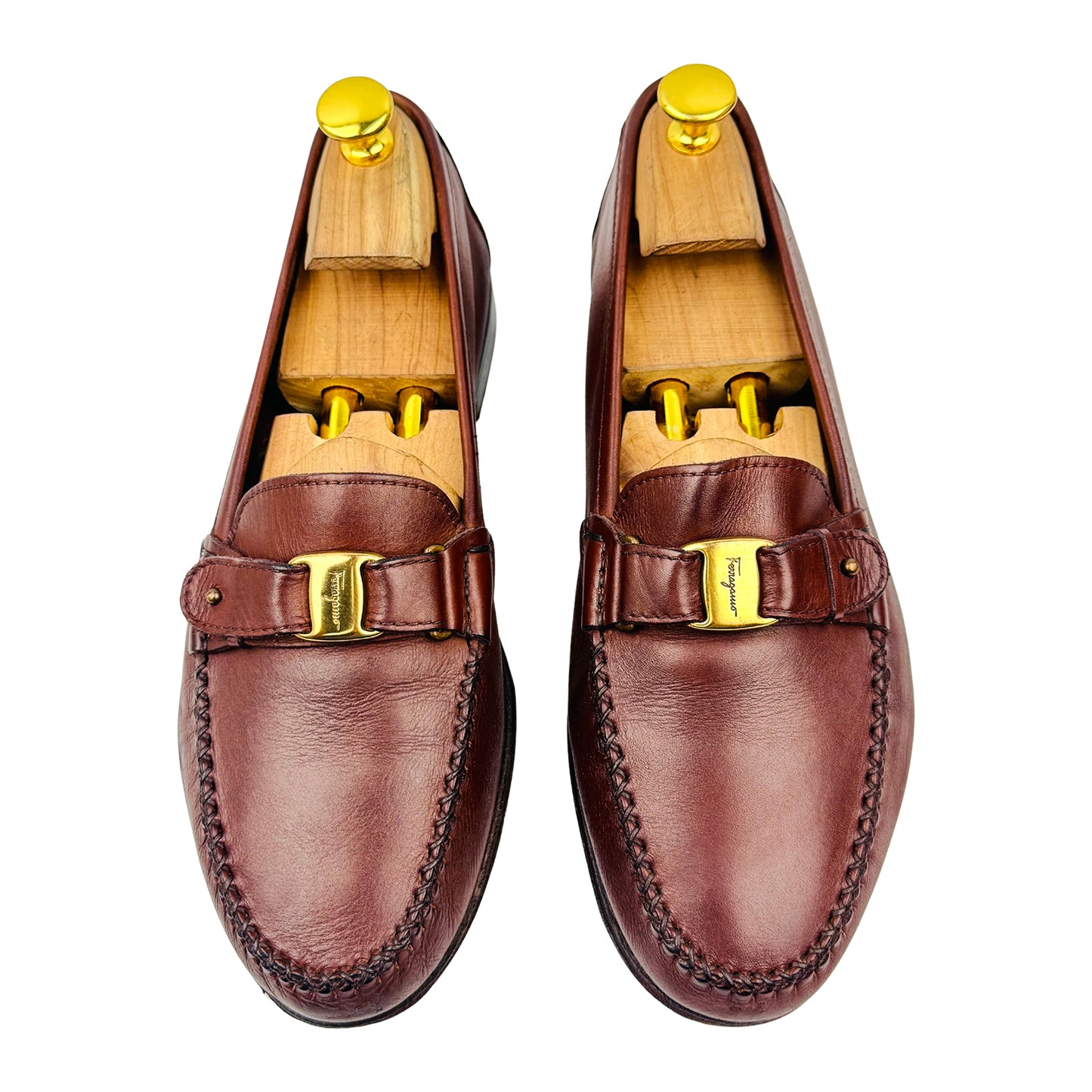 Salvatore Ferragamo Burgundy Leather Loafers (Size 41.5)