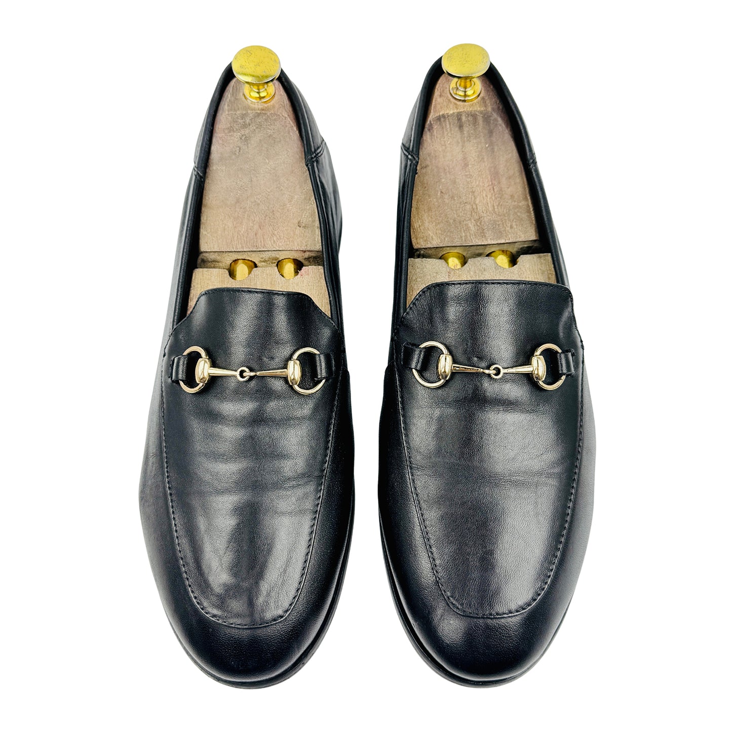 Gucci Men's Black Leather Horsebit Loafers (Size 42)