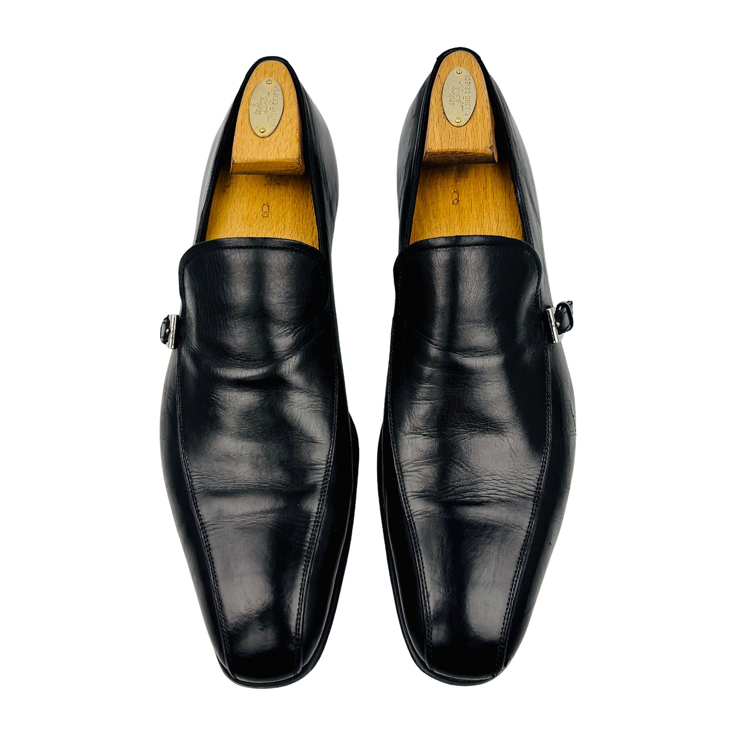Prada Men's Black Single Monk Strap Shoes (Size 43)