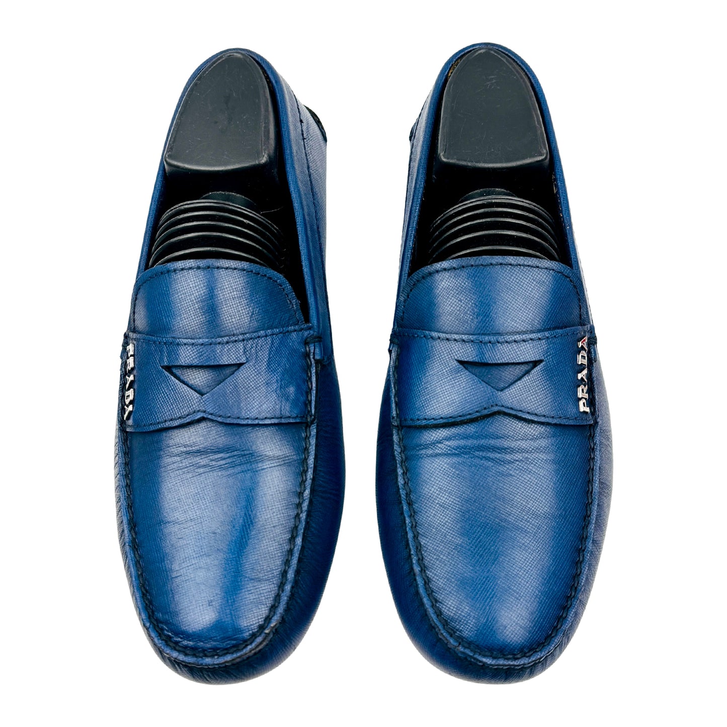 Prada Saffiano Leather Penny Driver Loafers (Size 40/40.5)
