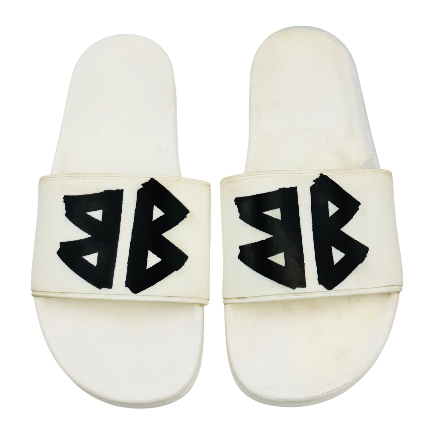 Balenciaga Pool BB Tape Logo Slides (Size 43)