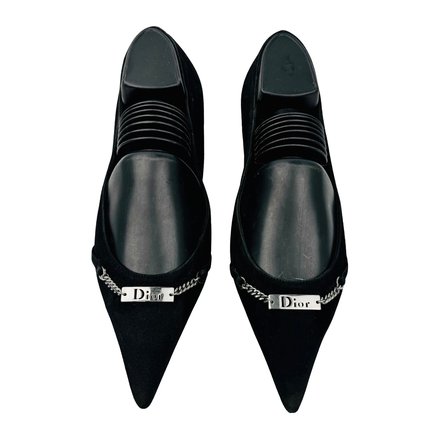 Christian Dior Black Suede Ballet Flats (Size 39/39.5)