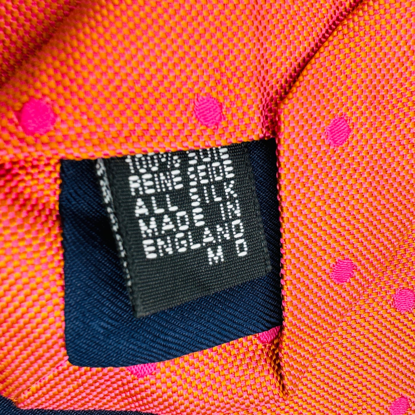 Burberry London Orange 'Polka Dots' Tie (Size Regular)