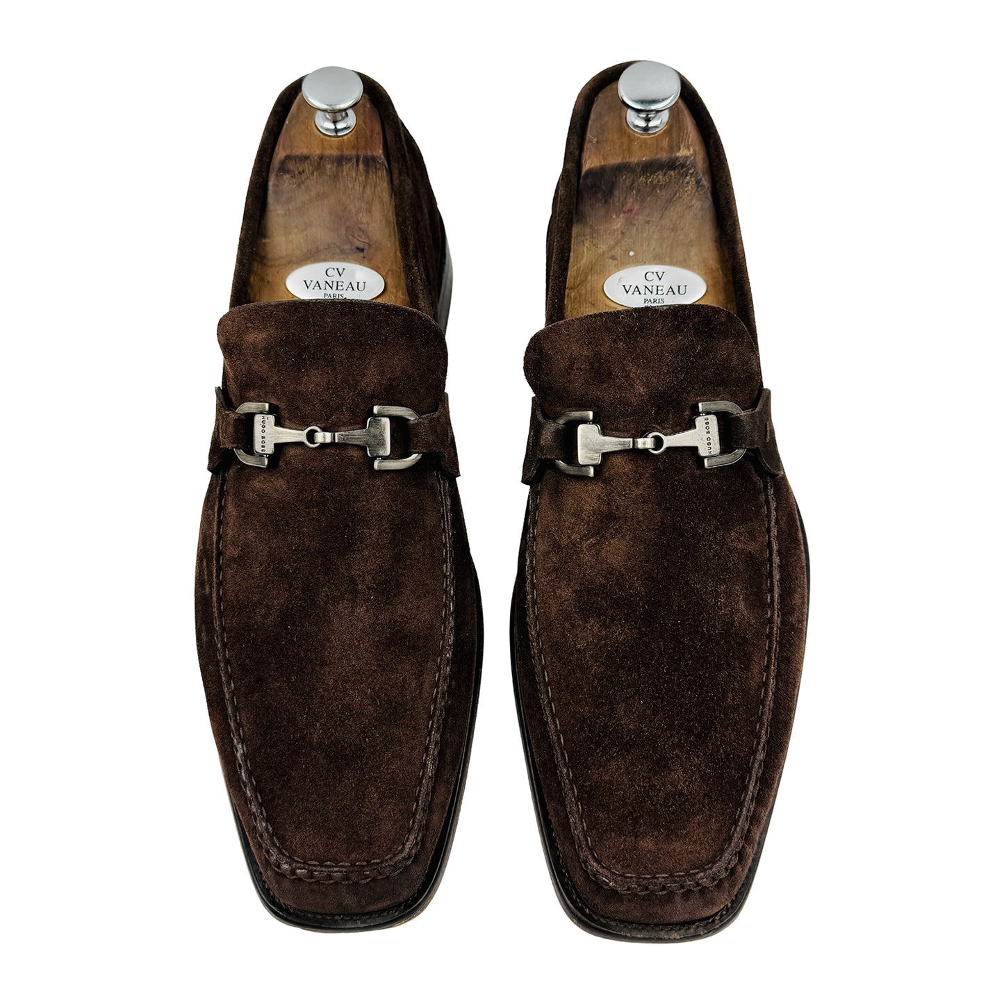 Hugo Boss Men's Dark Brown Suede Bit Loafers (Size 44.5/45)