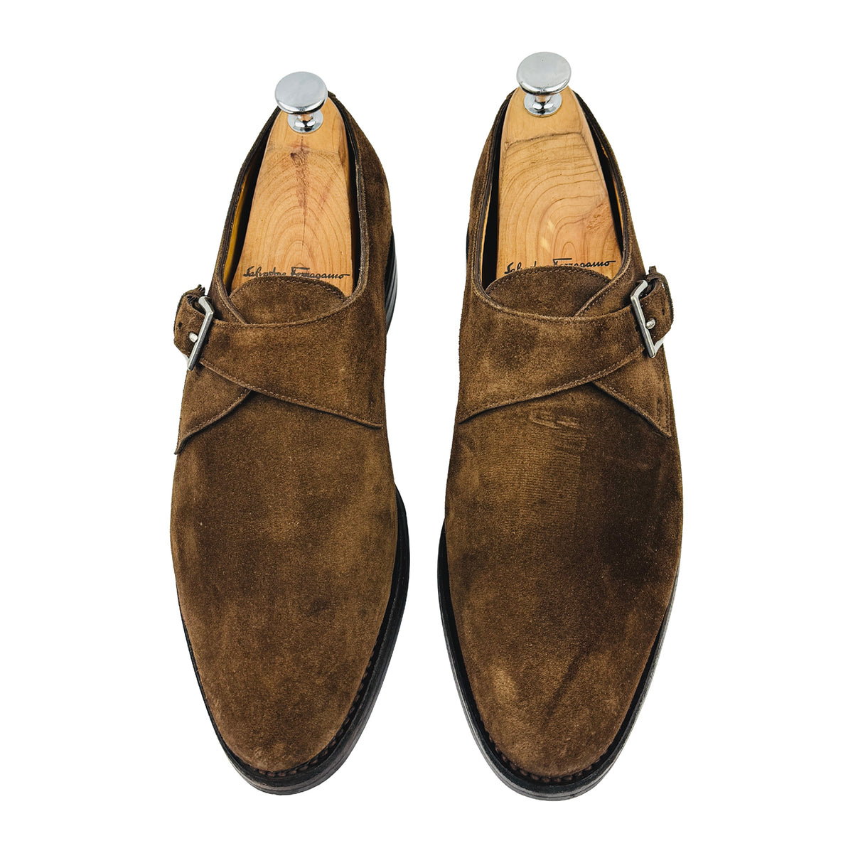 John Lobb Ashill Single Monk Strap Suede Leather Loafers (Size 42)