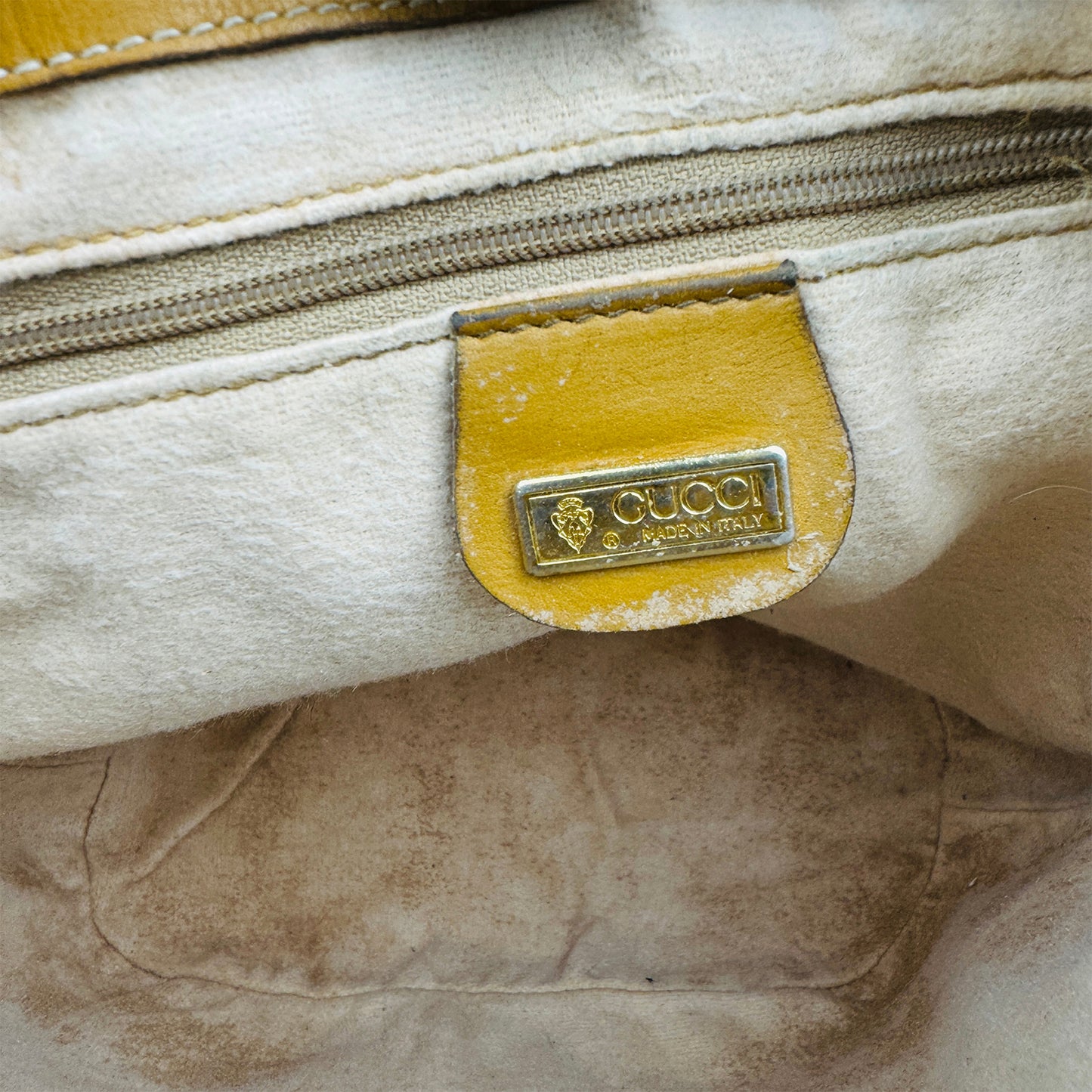 Gucci Beige Coated Canvas Bucket Bag