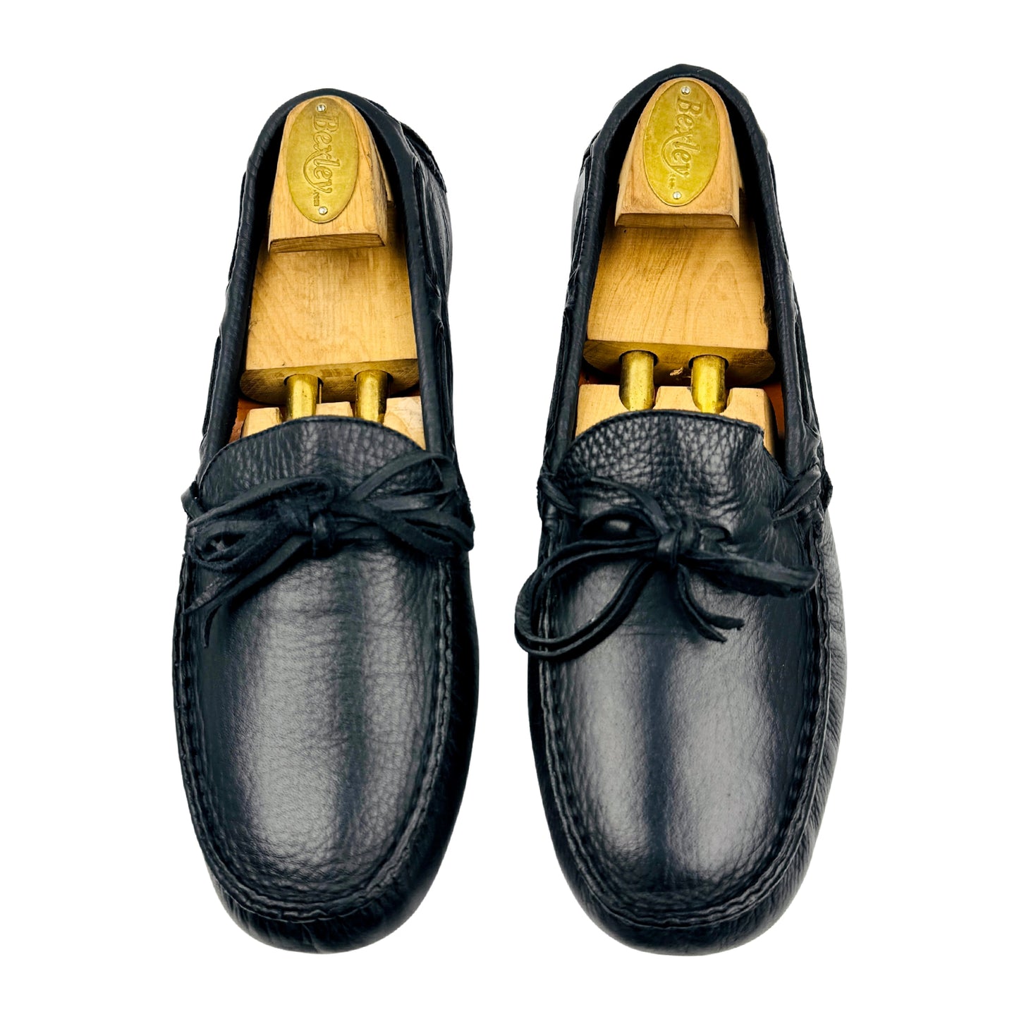 Balenciaga Men's Black Leather Loafers (Size 41/41.5)