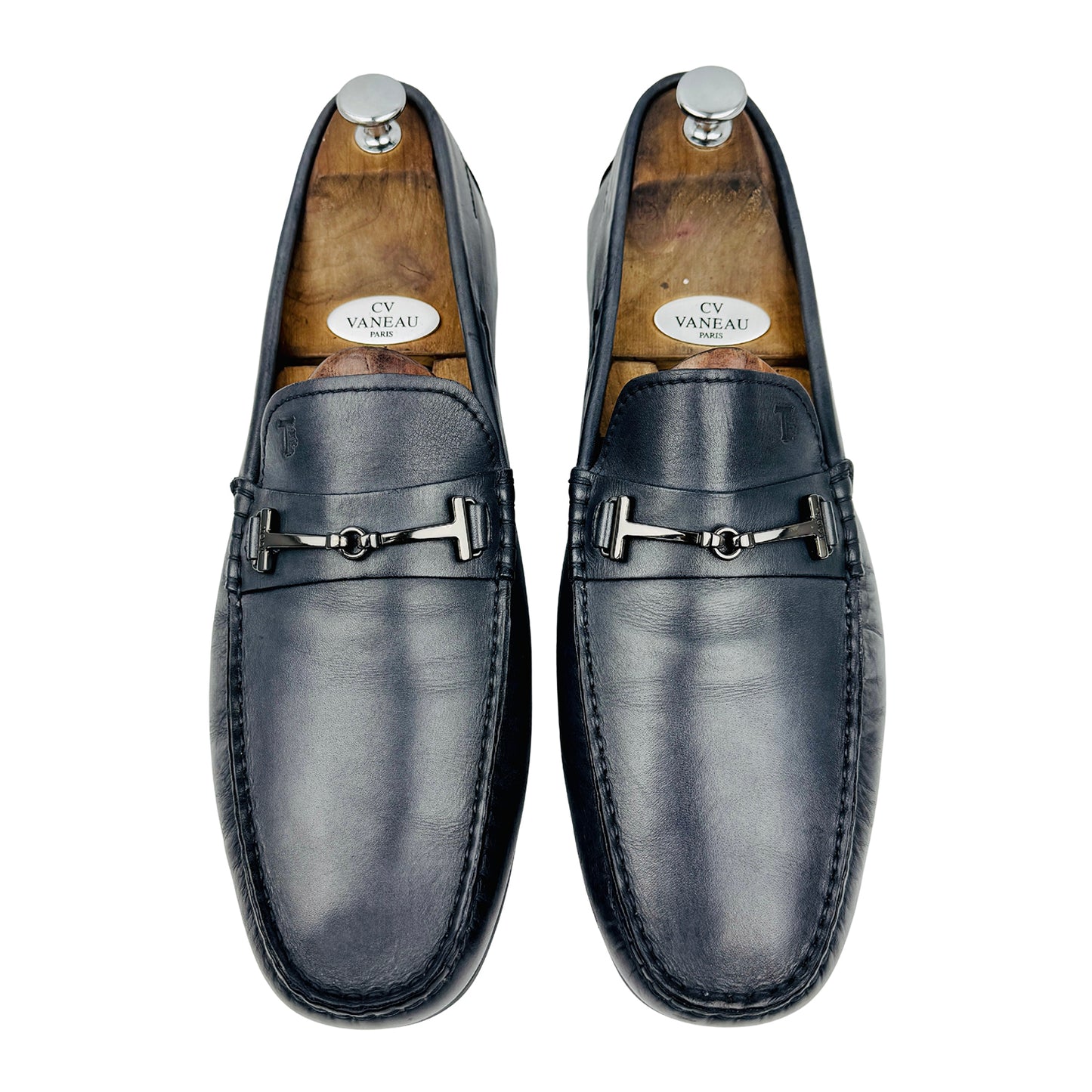 Tod’s Men's Blue Leather Loafers (Size 44)