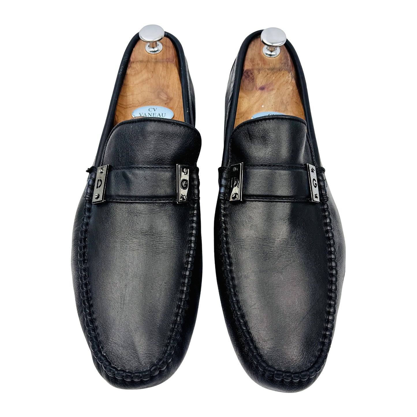 Dolce & Gabbana Men's Black Leather Loafers (Size 46/46.5)