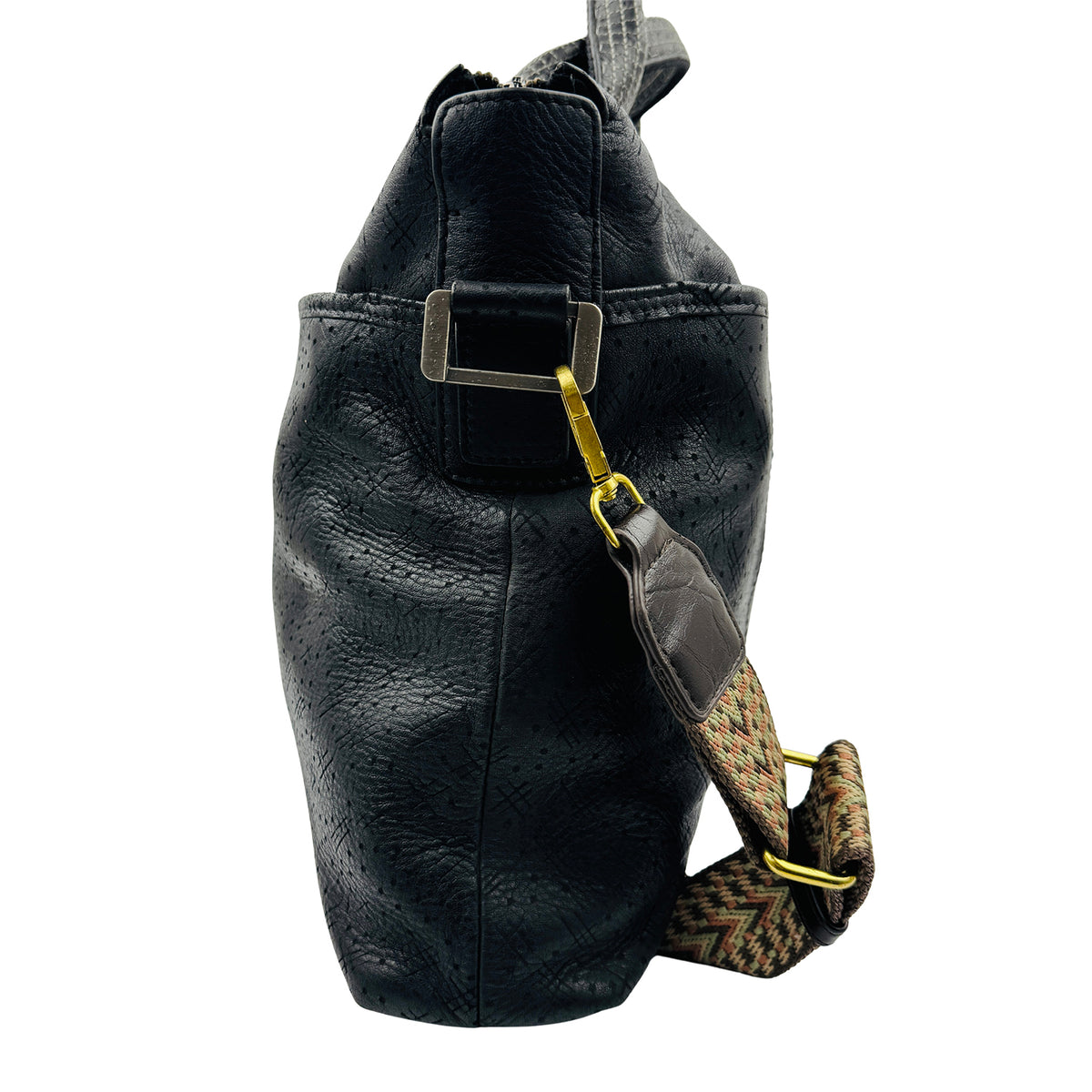 Salvatore Ferragamo Black Leather Satchel Bag
