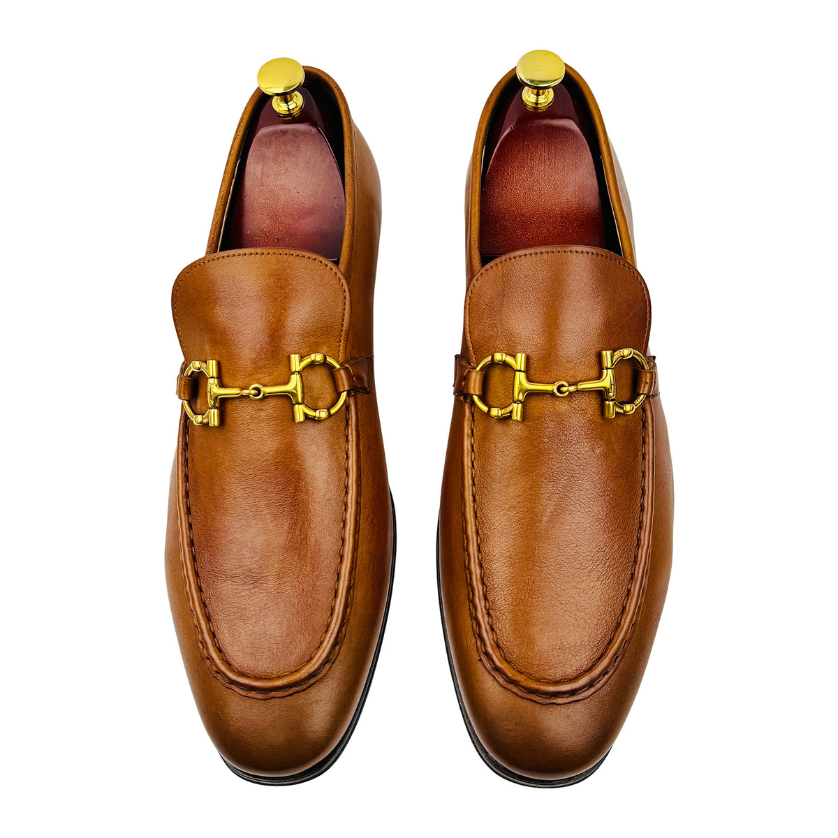 Salvatore Ferragamo Gancini Bit 'Tan Brown' Leather Loafers (Size 46)