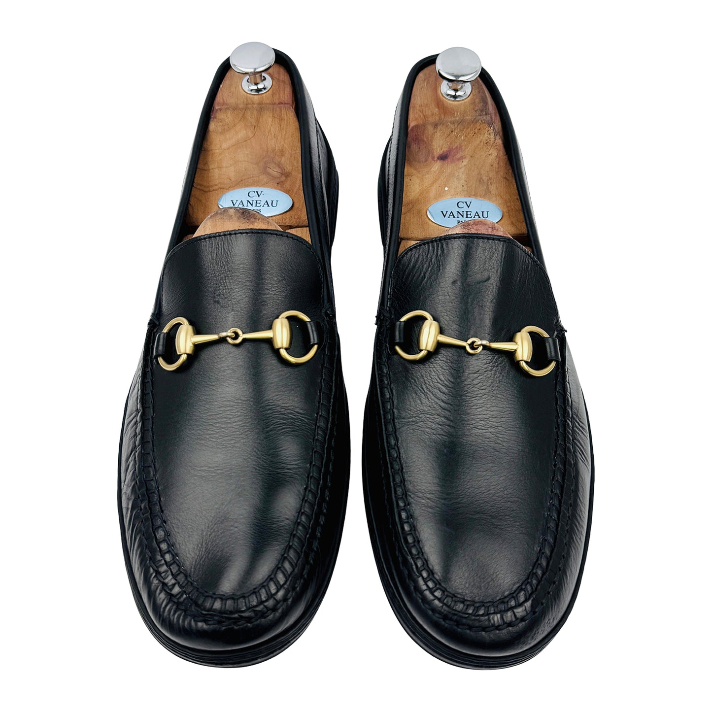 Gucci Men's Black Horsebit Driving Loafers (Size 45/45.5)