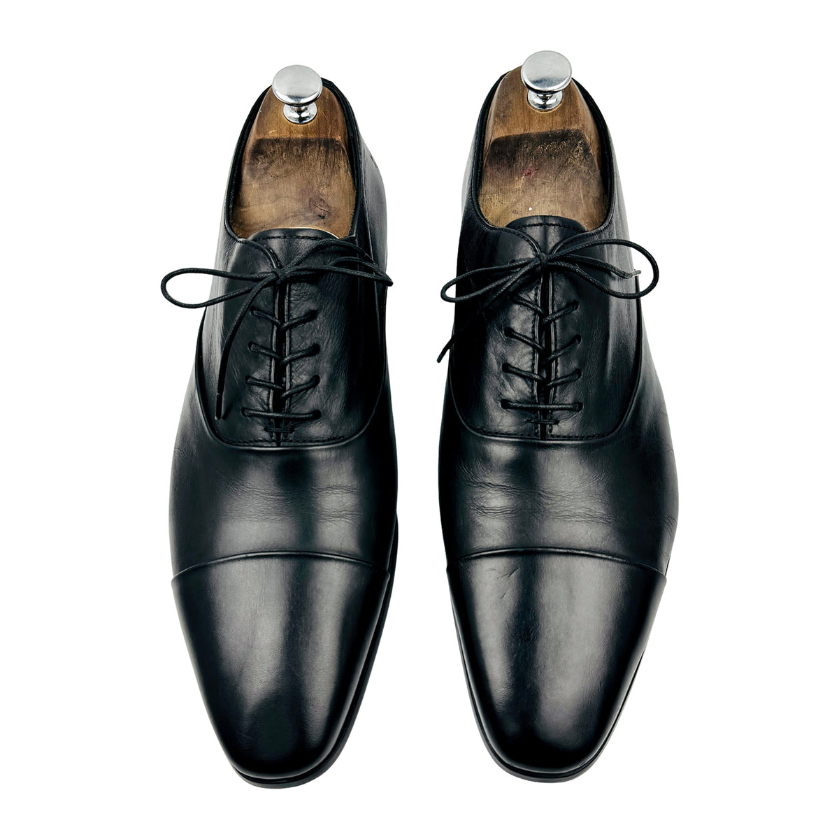 Giorgio Armani Men's Black Leather Oxfords (Size 44/44.5)