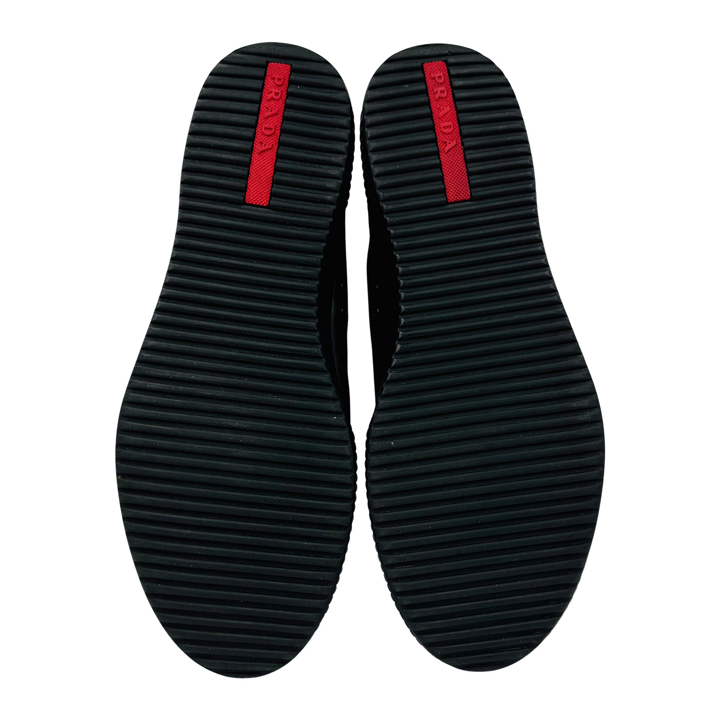 Prada Men's Black Leather Sneakers (Size 42.5)