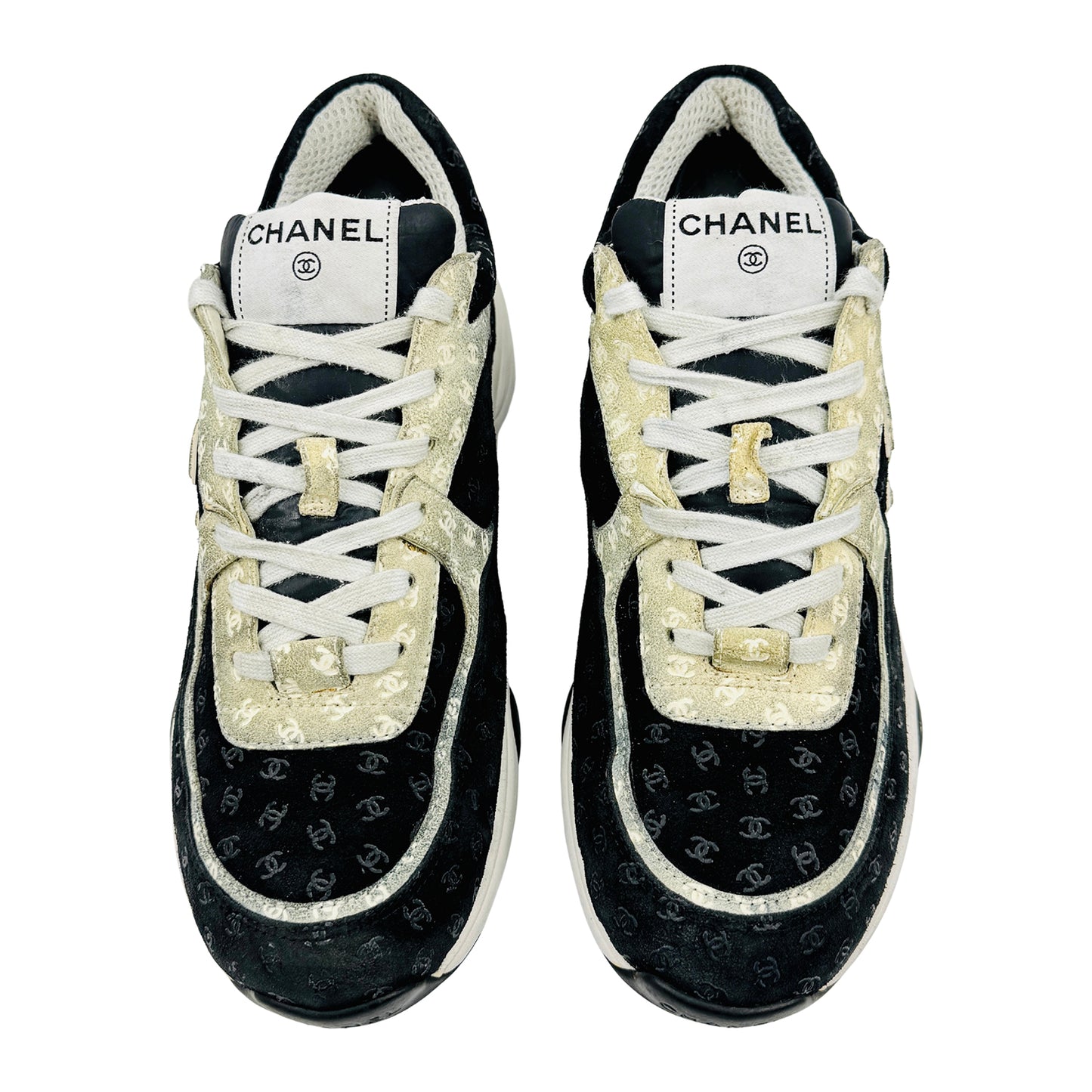 Chanel CC Embossed Logo Sneakers (Size 39.5) - G39230