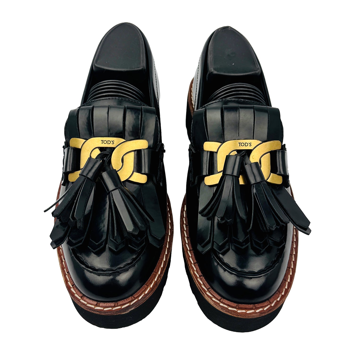 Front image of Tod's Women's Black Kate Loafers (Size 39) - XXW80C0DF40SHAB999