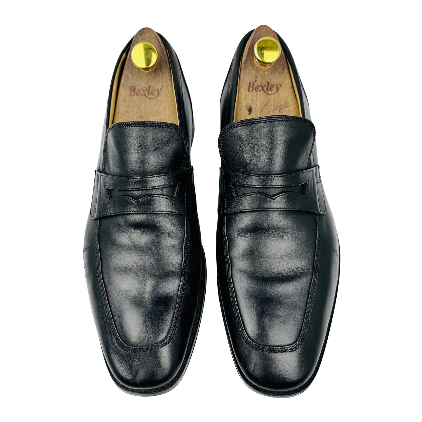 Bally Men's Black Leather Loafers (Size 44)