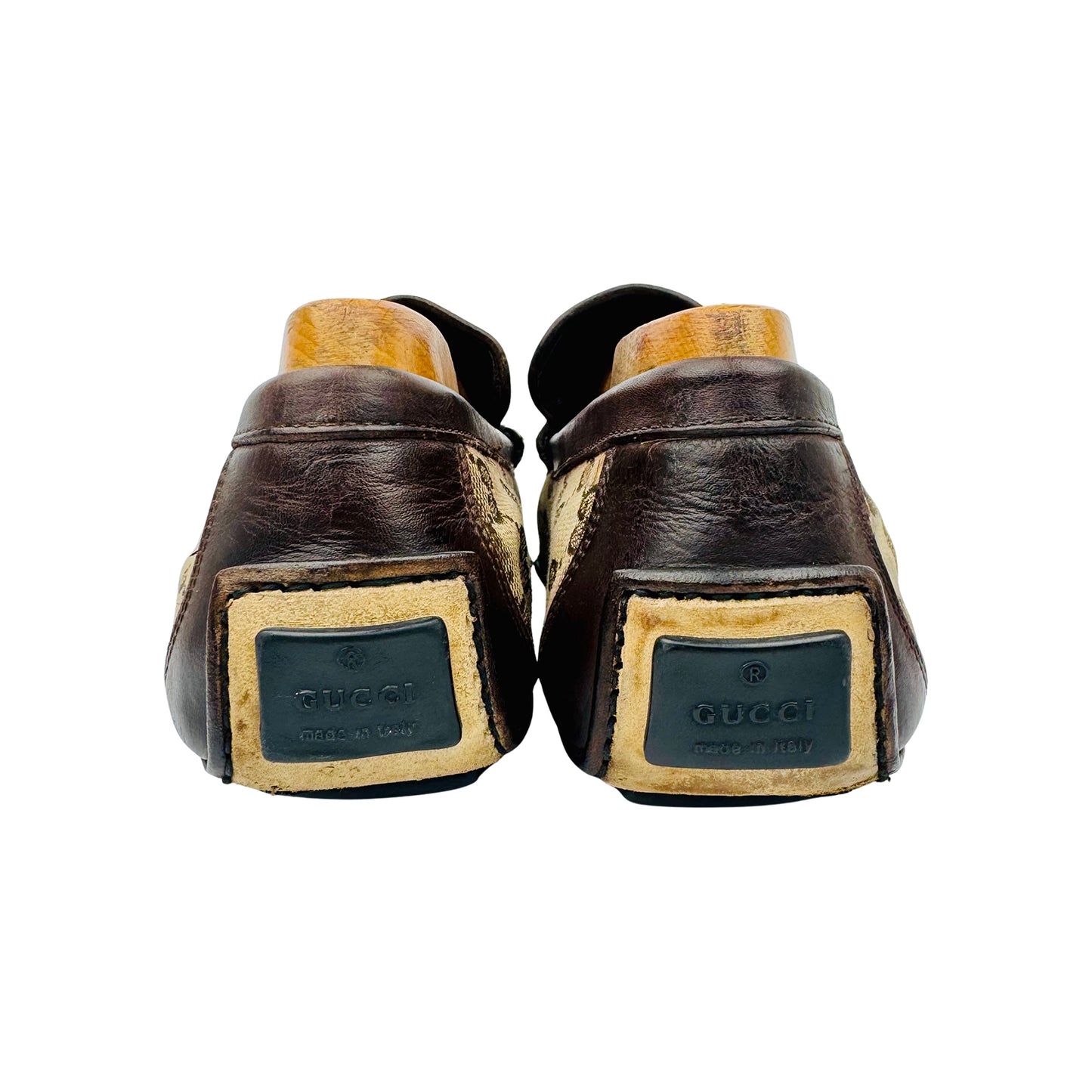 Gucci Men's Beige Canvas Loafers (Size 43/43.5)