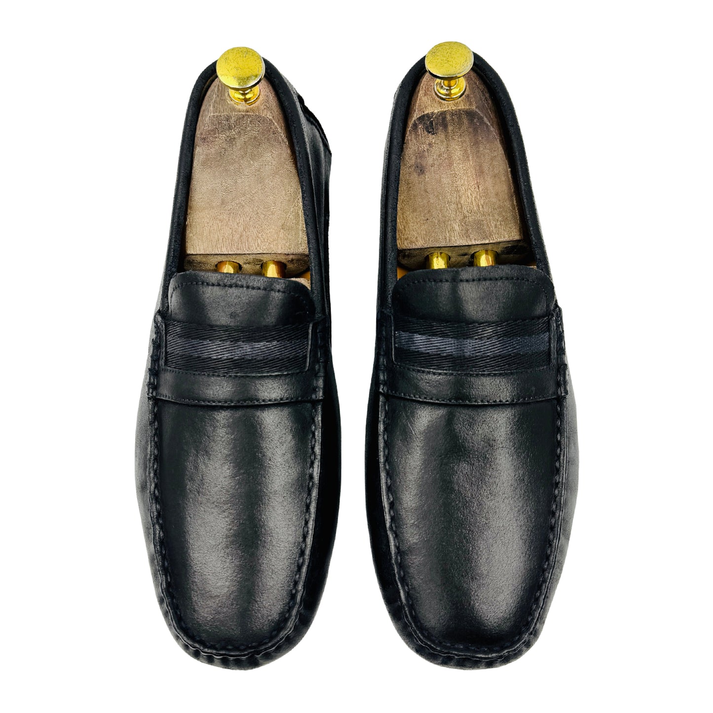 Bally Men's Black Leather Driving Loafers (Size 42.5)