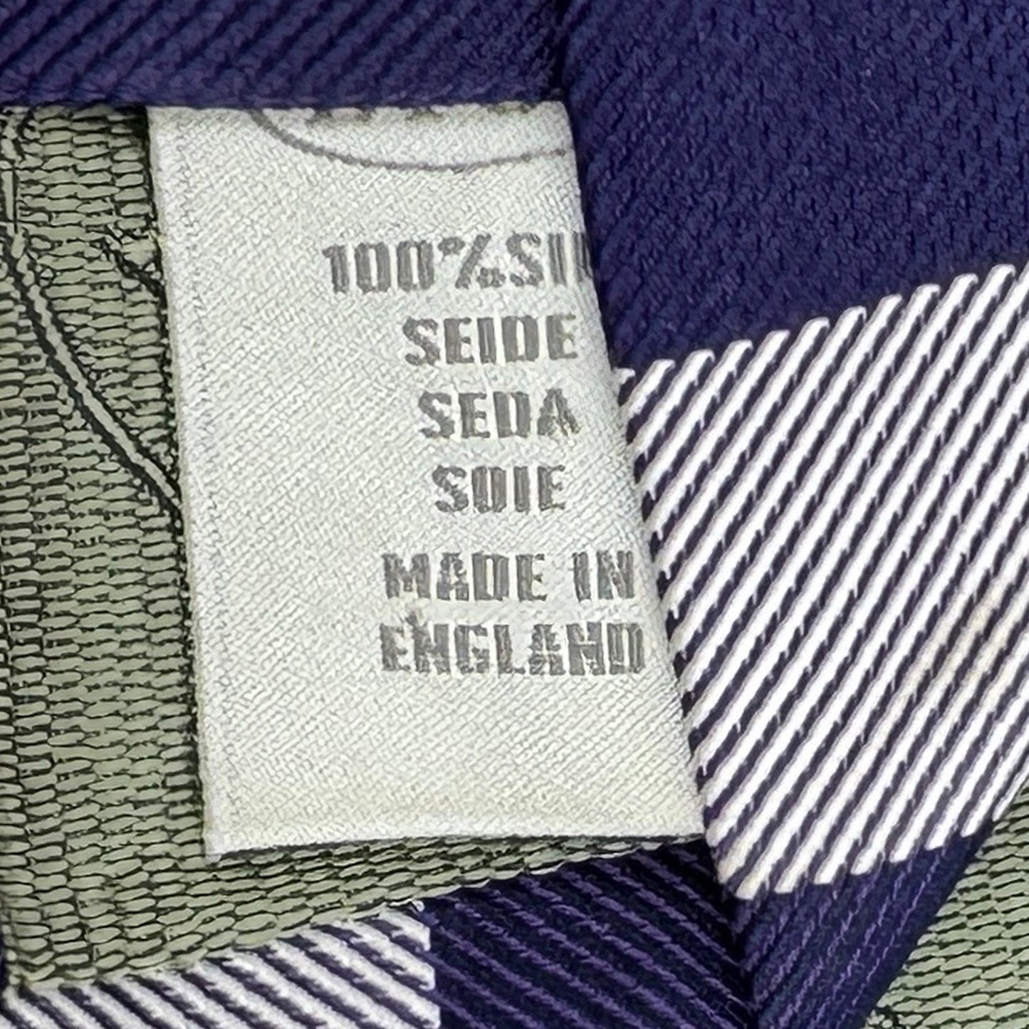 Eton Navy 'Diagonal Stripes' Tie (Size Regular)