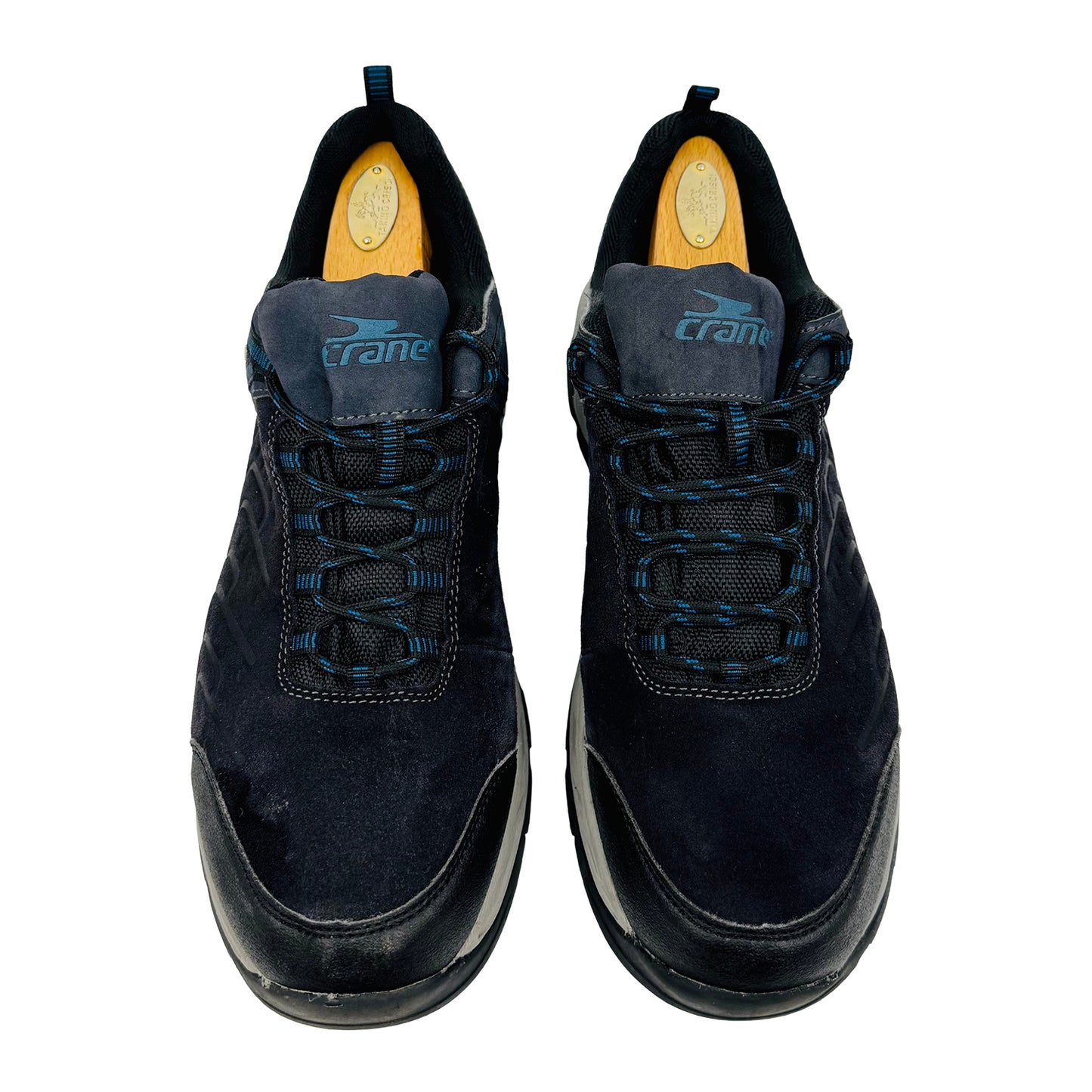 Crane Men's Blue Suede Leather Shoes (Size 44)