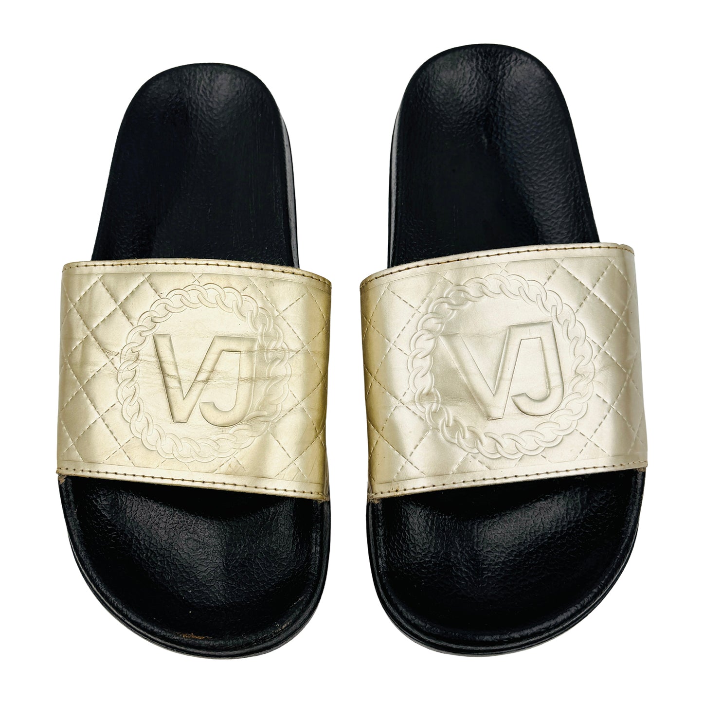 Versace Jeans 'Gold Black' Slides (Size 38)