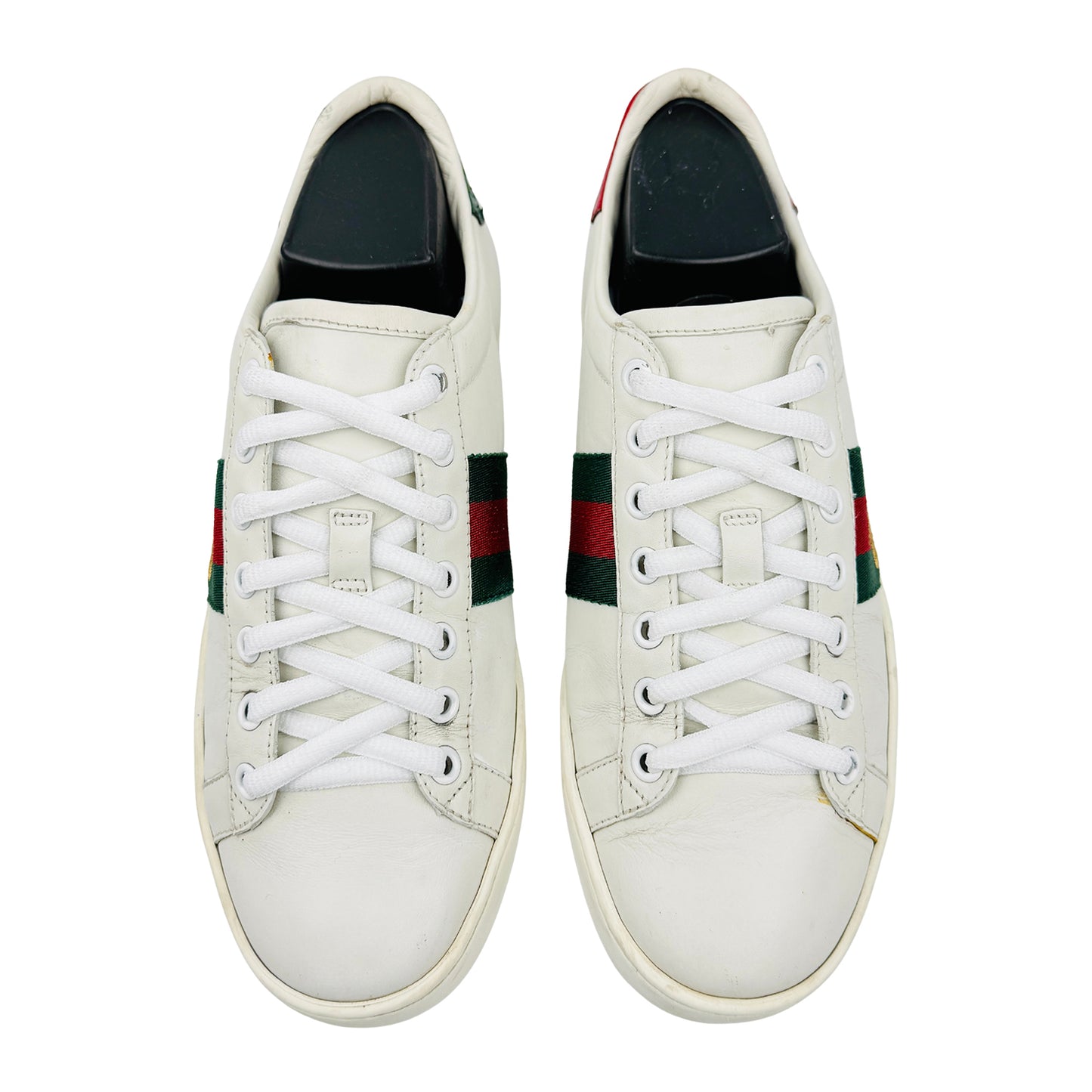 Gucci Ace White Low-Top Leather Sneakers (Size 36.5)