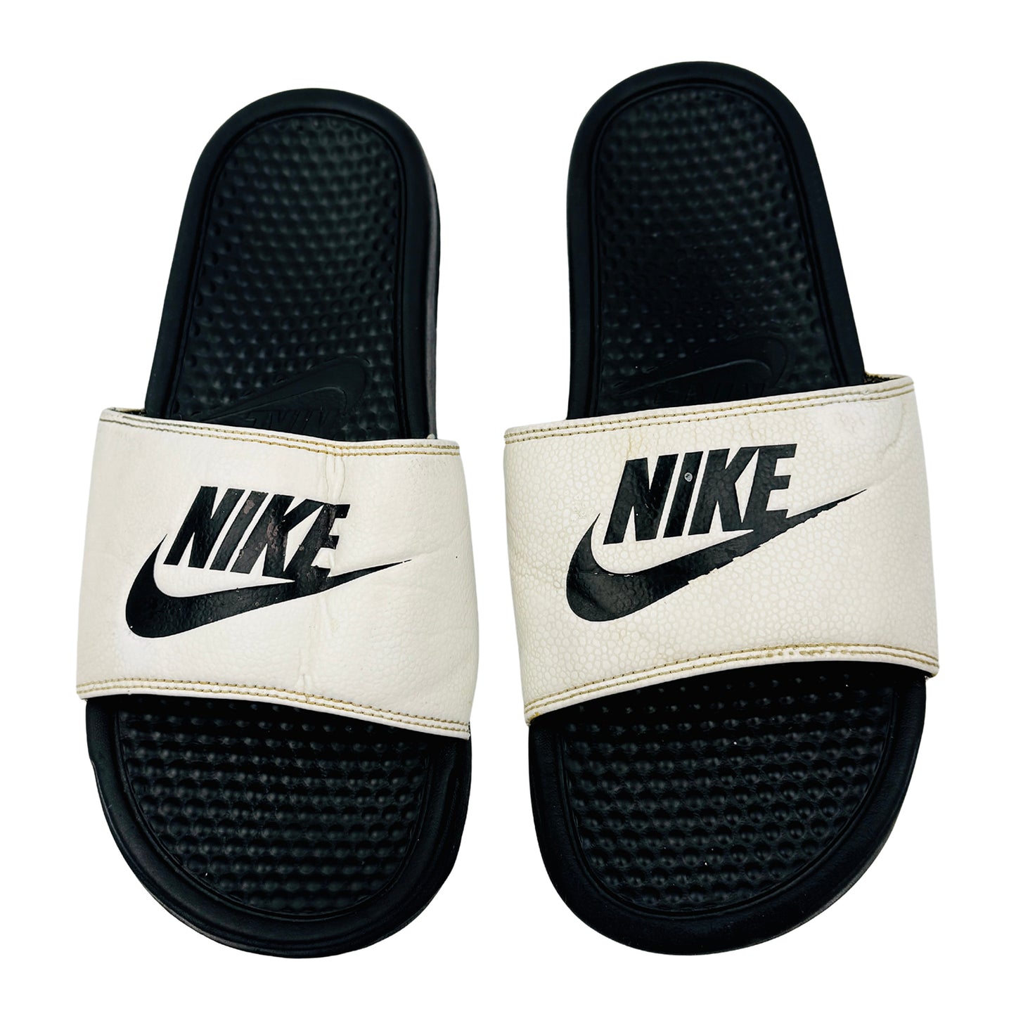 Nike Benassi JDI 'White Black' Slides (Size 44) - 343880-100