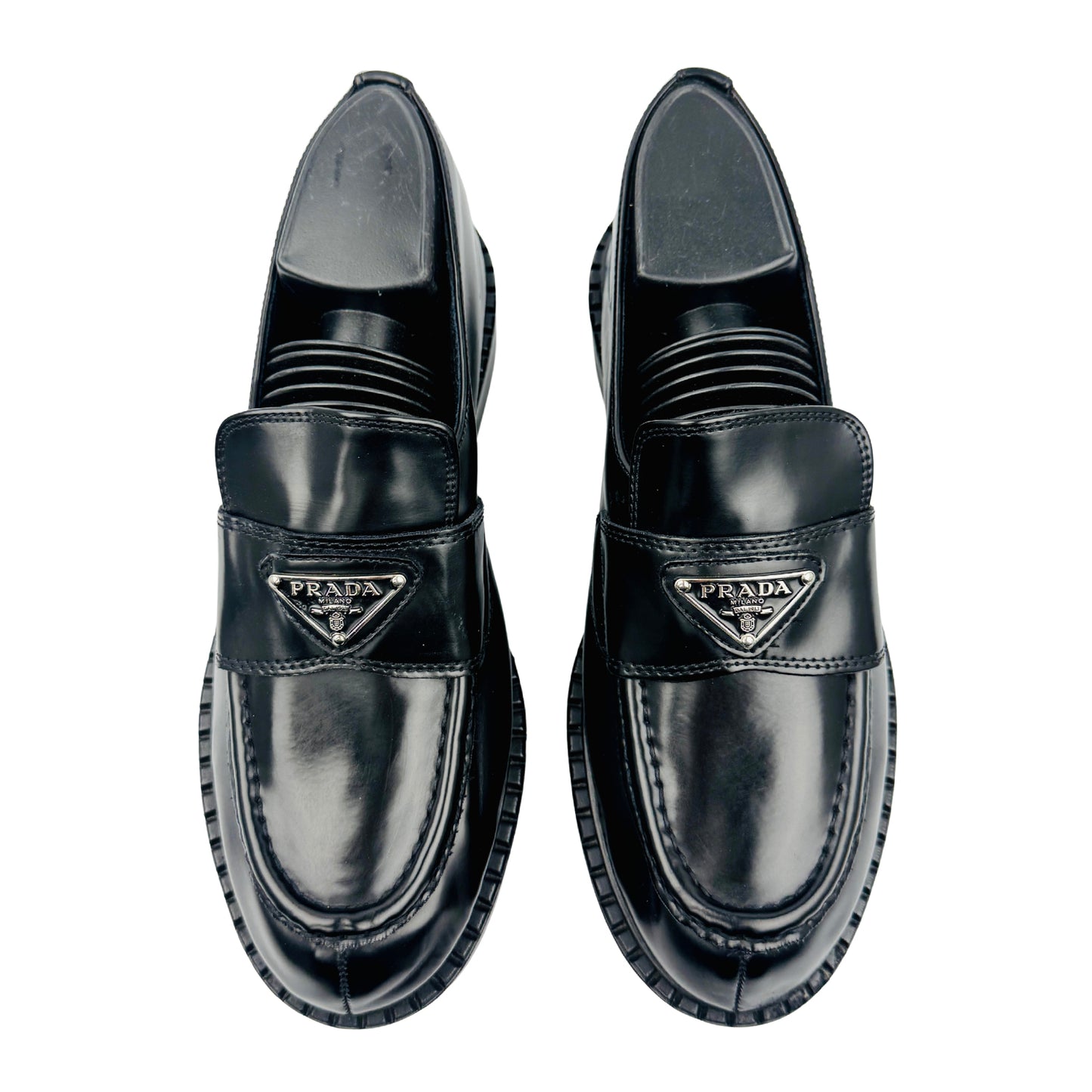 Prada Black Patent Leather Loafers (Size 38.5/39)