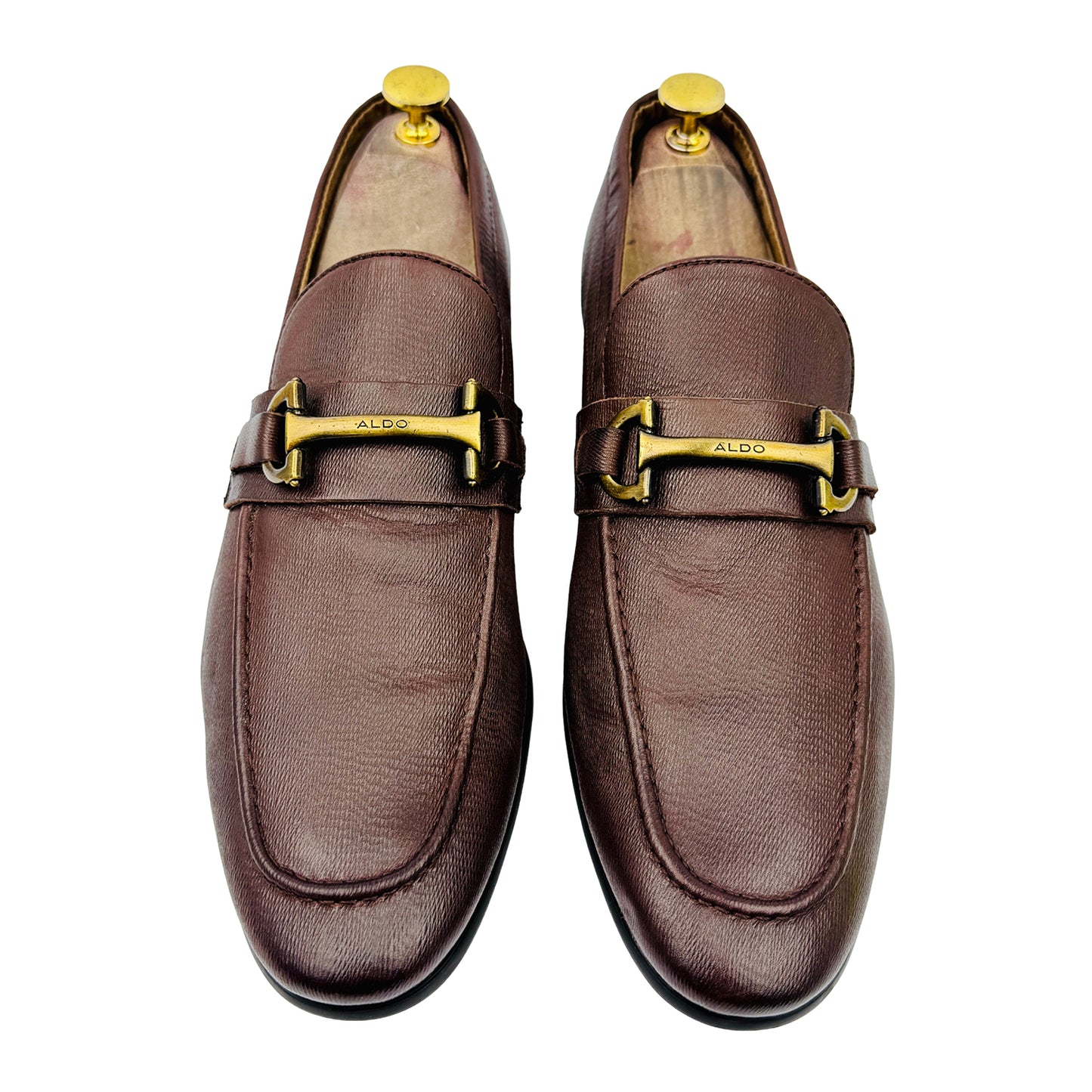 Aldo Men's Brown Leather Loafers (Size 42/42.5)