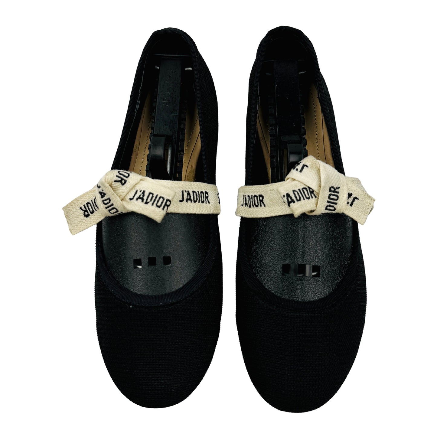 Christian Dior J'Adior Black Ballet Flats (Size 38)