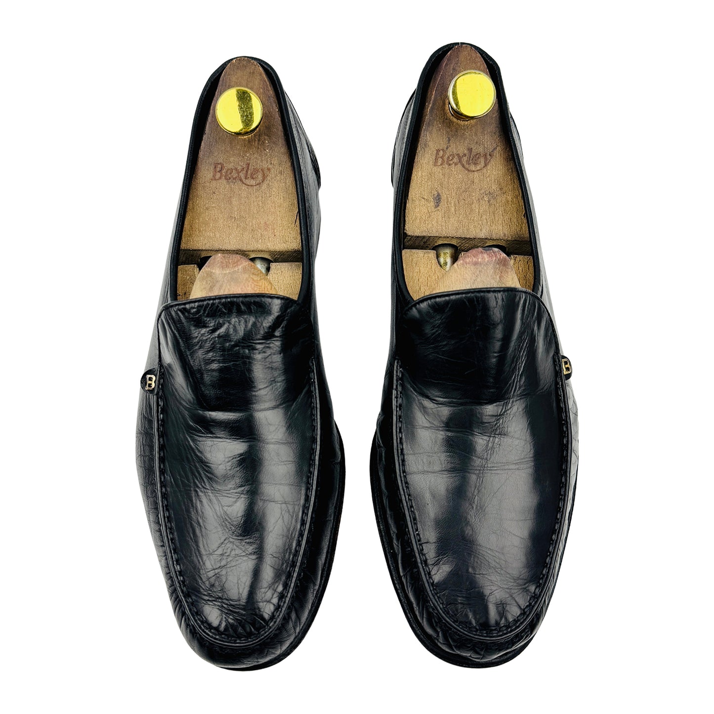 Bally Men's Black Leather Loafers (Size 43)