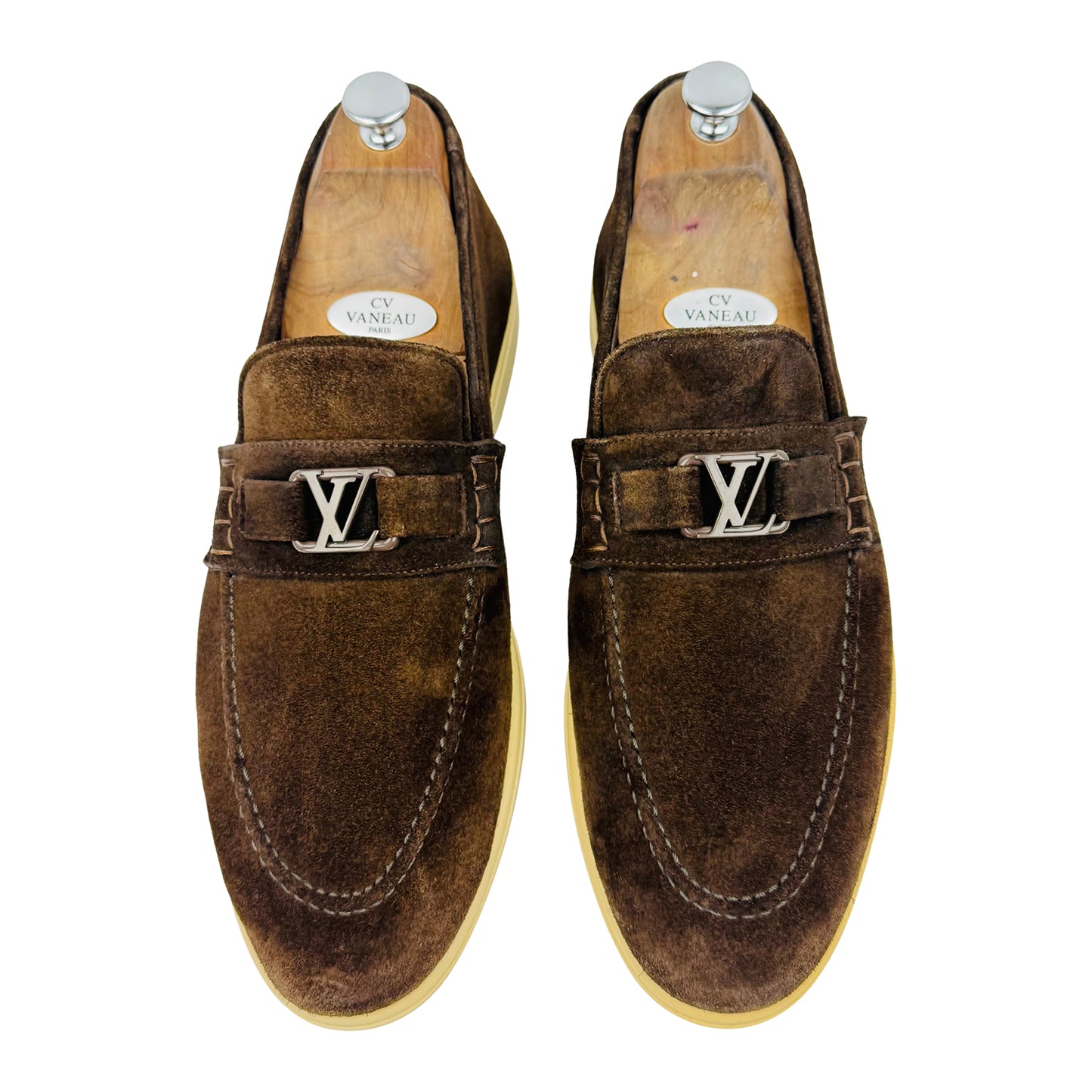 Louis Vuitton Estate Brown Suede Loafers (Size 43.5/44)