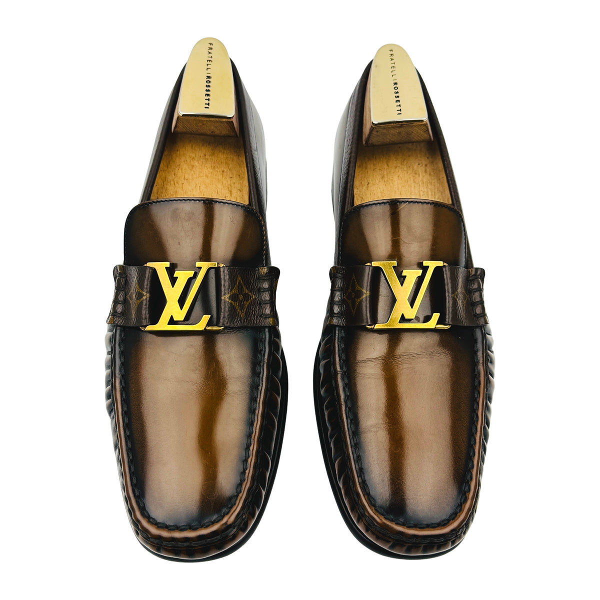Louis Vuitton Major Burnished Brown Italian Loafers (Size 44.5/45)
