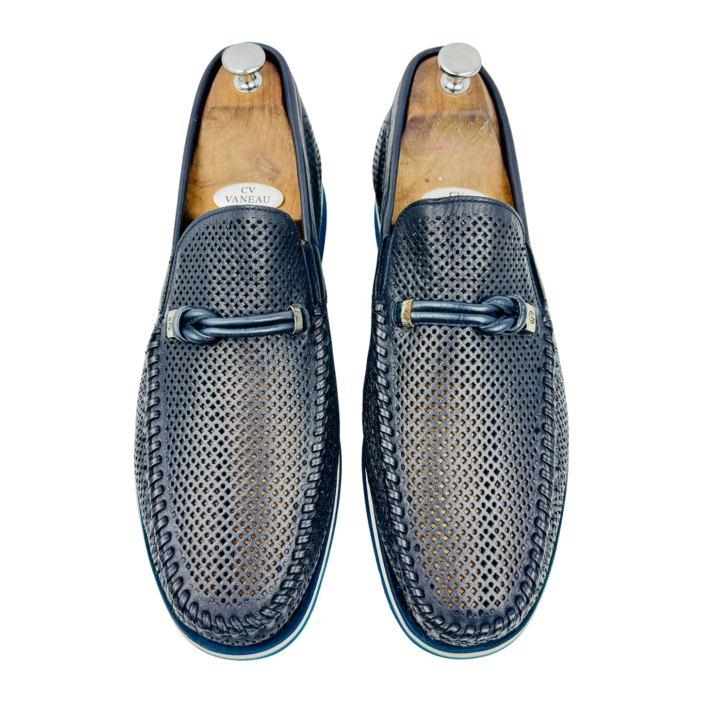 Baldinini Men's Blue Leather Loafers (Size 44/44.5)