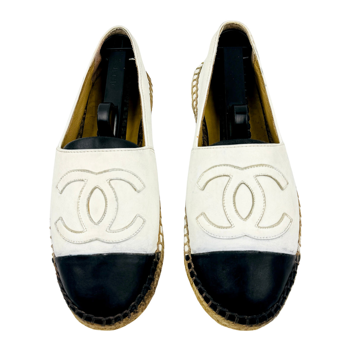 Chanel Lambskin Leather CC Espadrilles (Size 38)