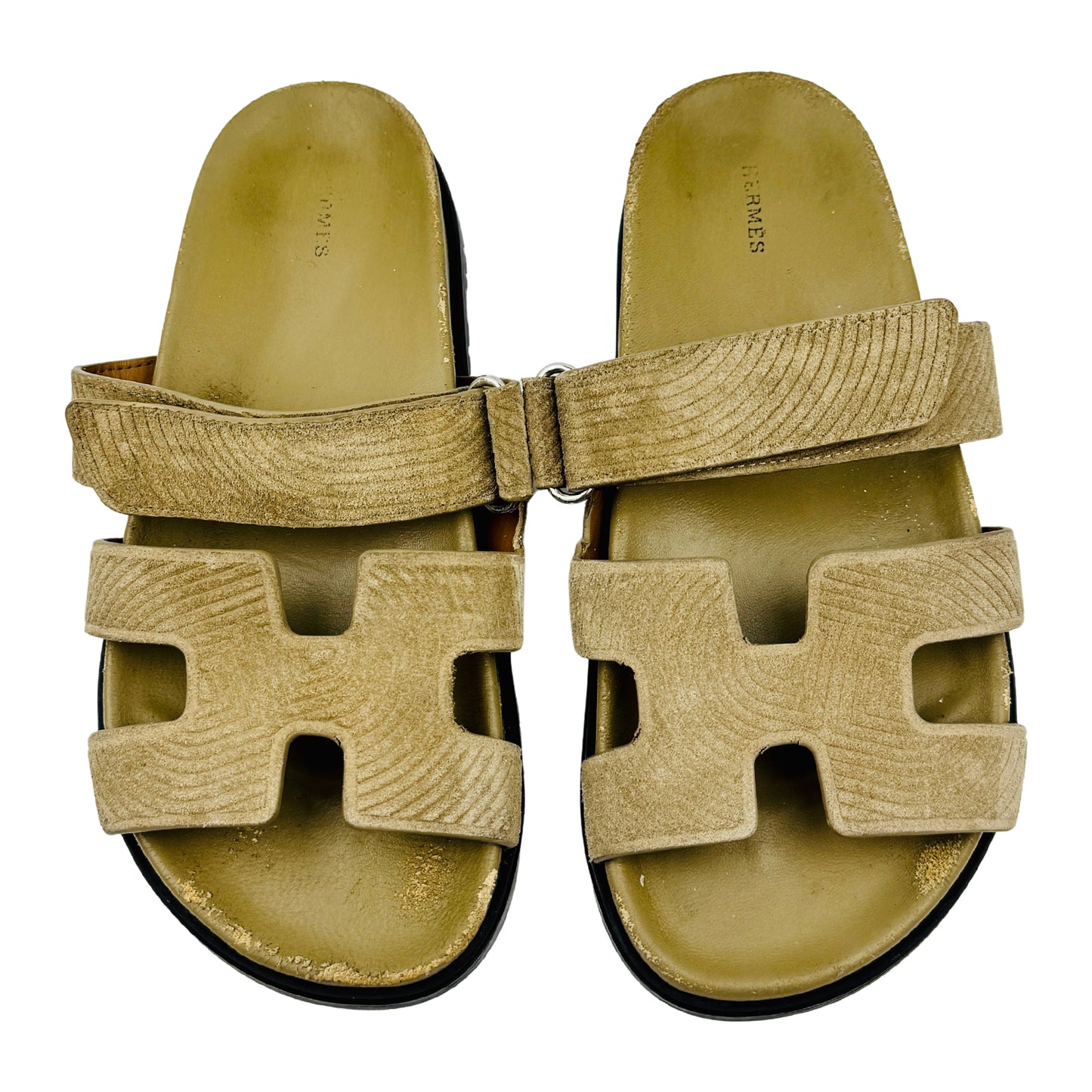 Hermès Chypre Beige Suede Sandal Slides (Size 40/40.5) - H221148Z