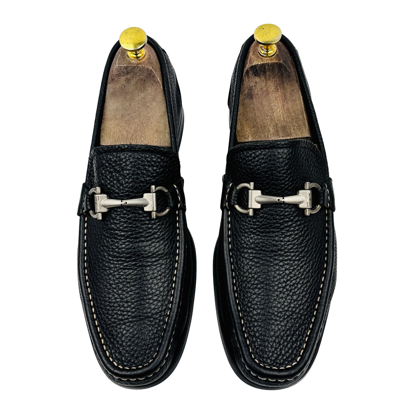 Salvatore Ferragamo Magnifico Black Loafers (Size 42)