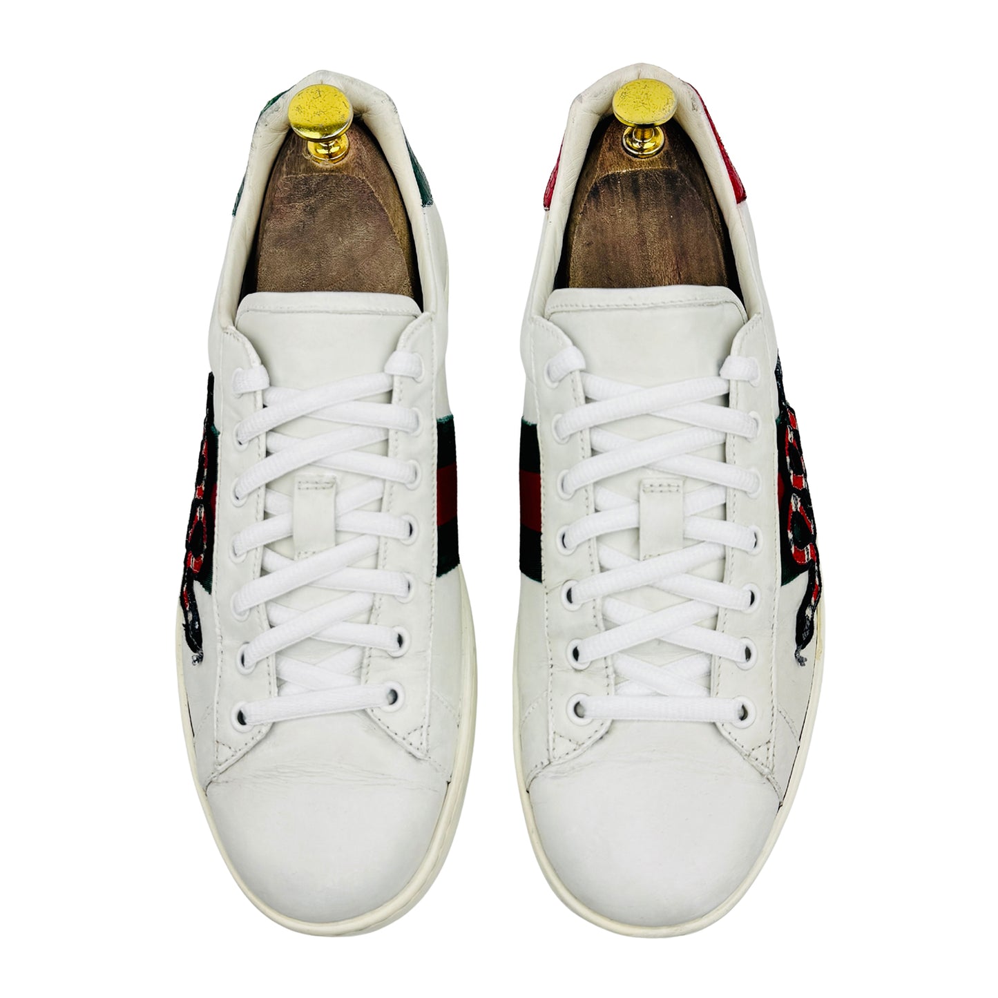 Gucci Ace Embroidered Snake Sneakers (Size 42.5) - 456230