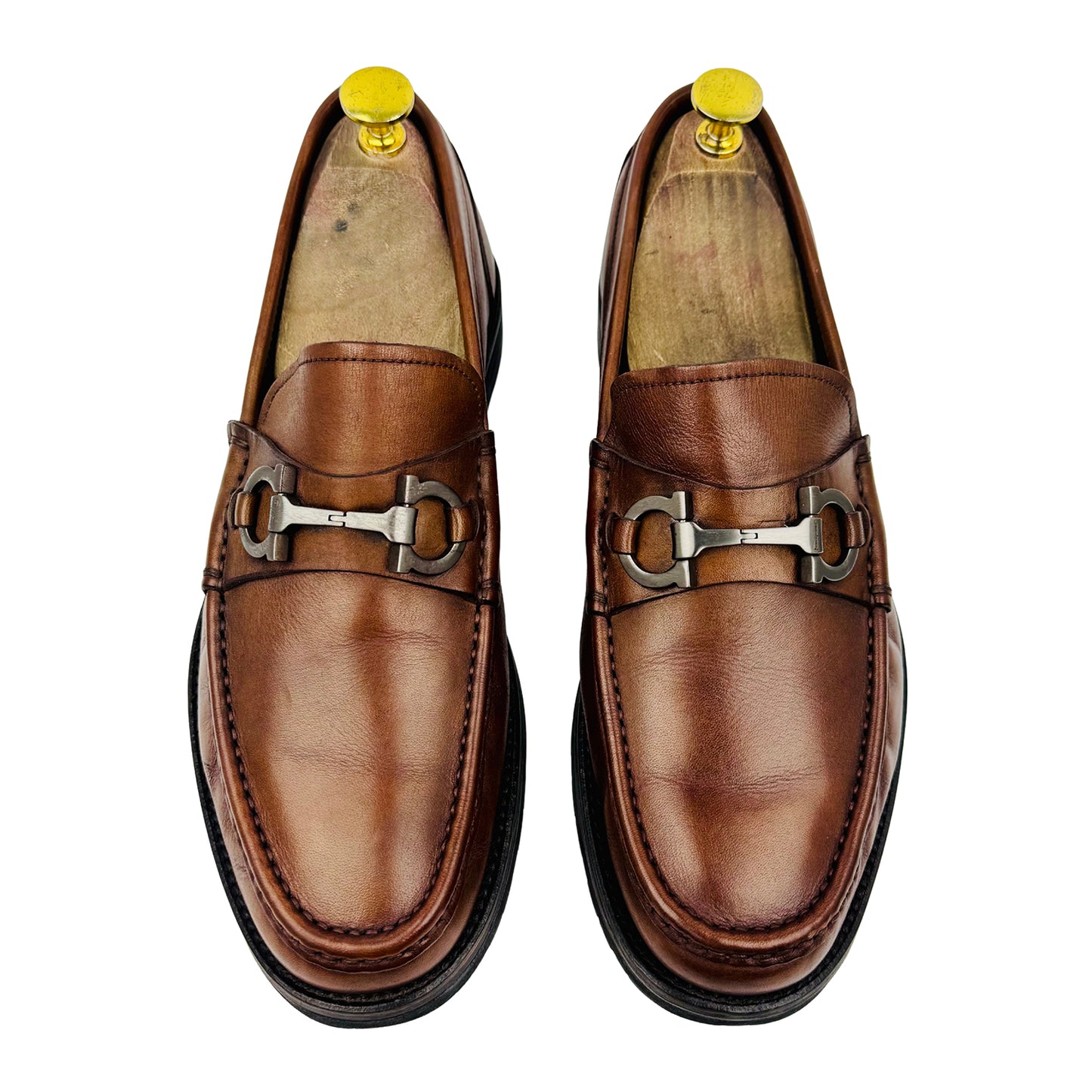 Salvatore Ferragamo Brown Leather Bit Loafers (Size 42)