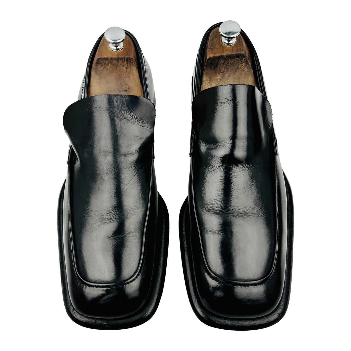 Gucci Men's Black Leather Loafers (Size 44.5)